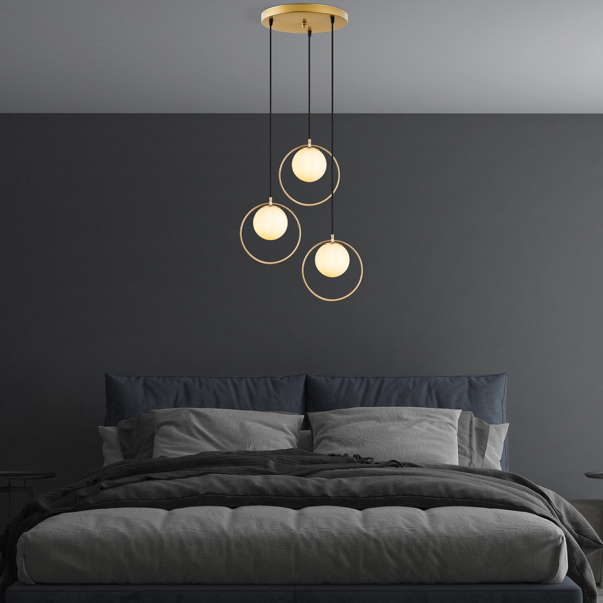 Candeeiro de Teto  - Dolunay - Ouro