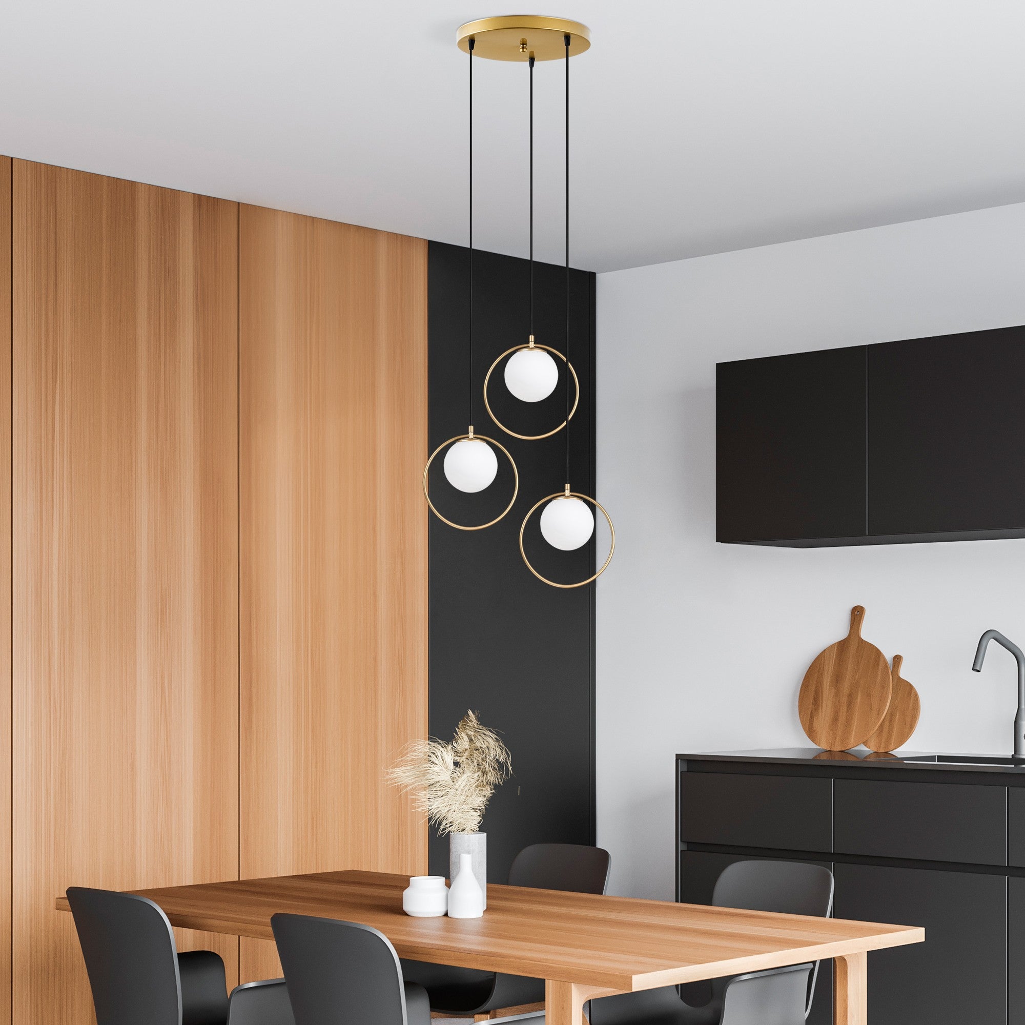 Candeeiro de Teto  - Dolunay - Ouro