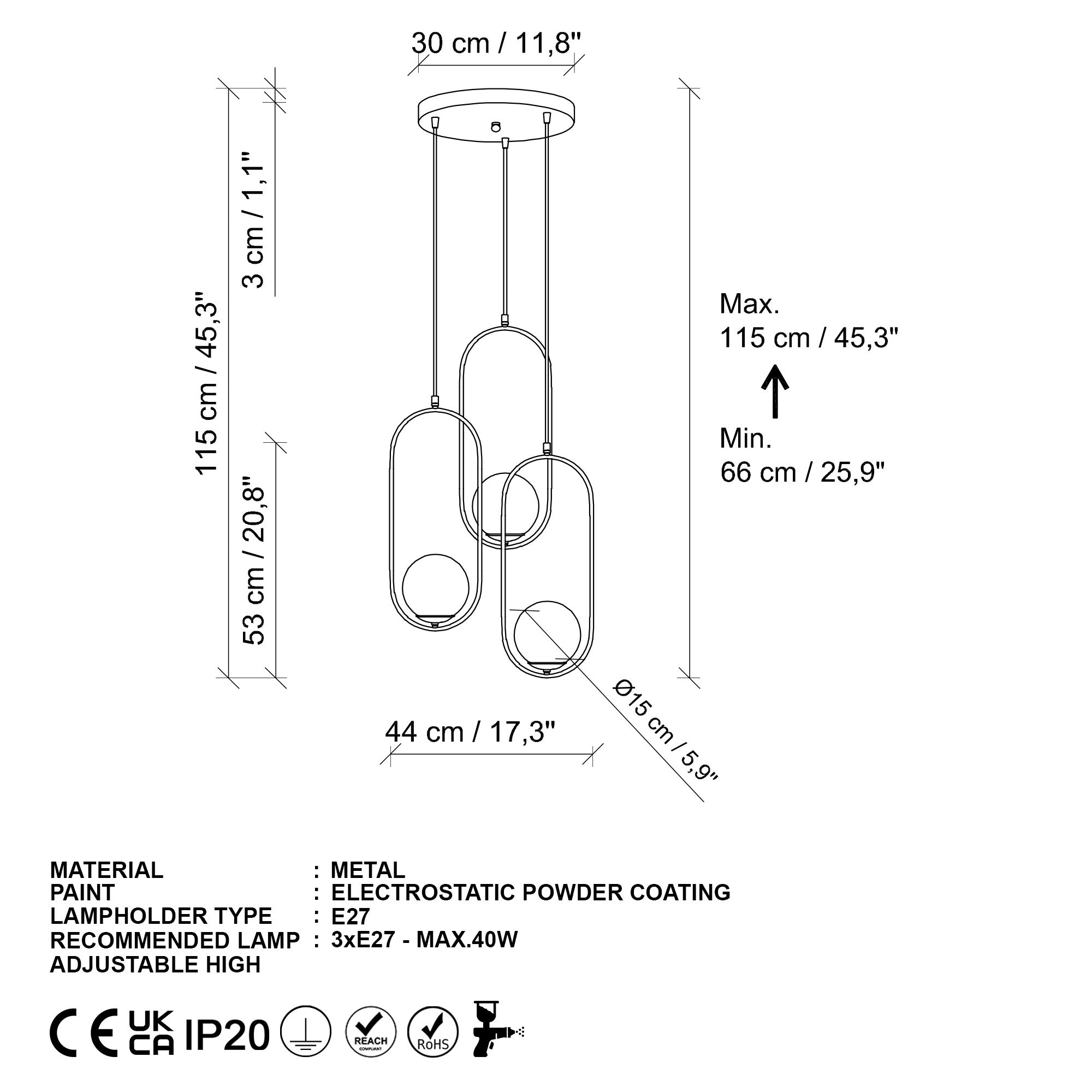 Candeeiro de Teto  - Mudonı - Ouro