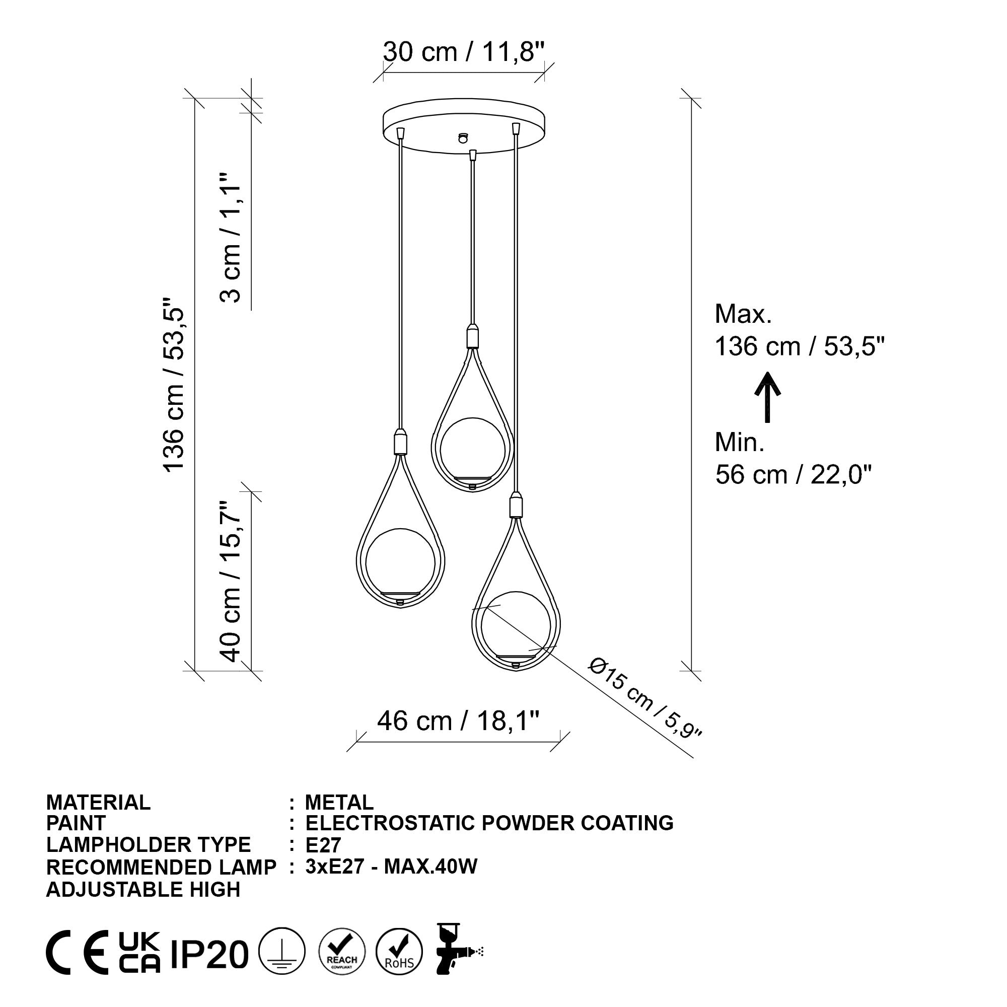 Candeeiro de Teto  - Mudonı - Ouro