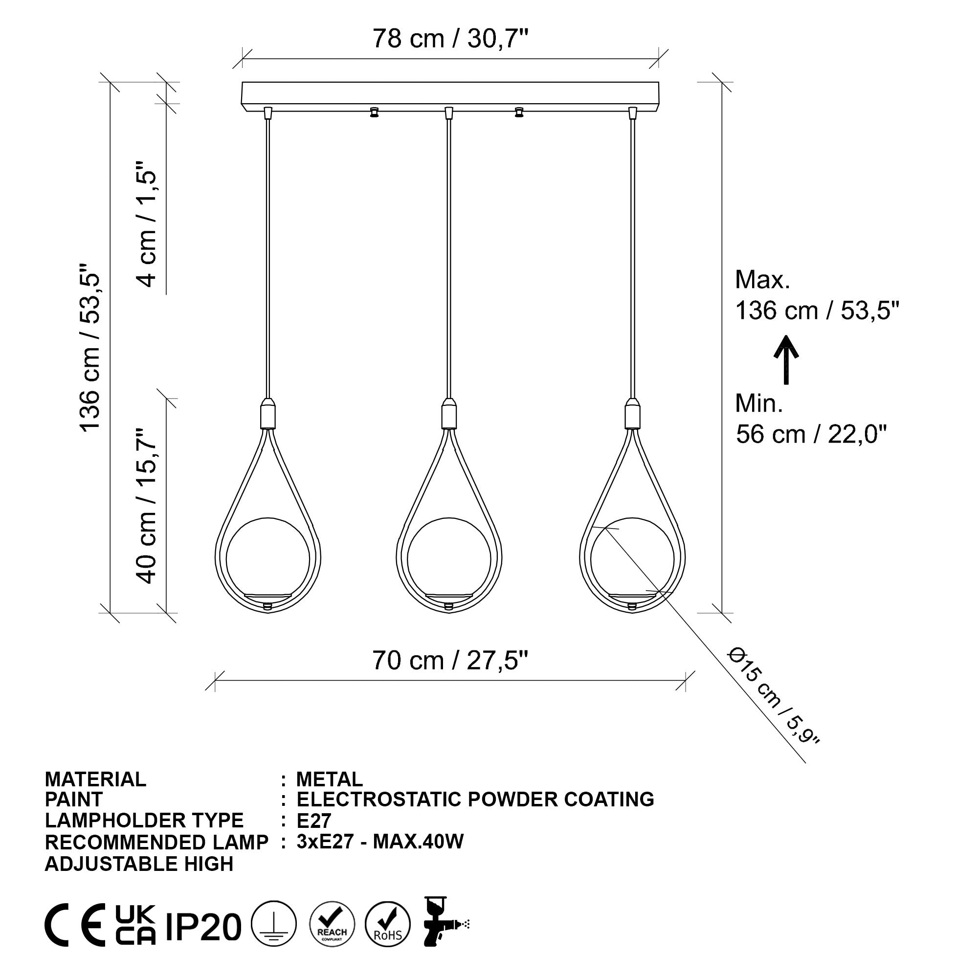 Candeeiro de Teto  - Mudonı - Ouro