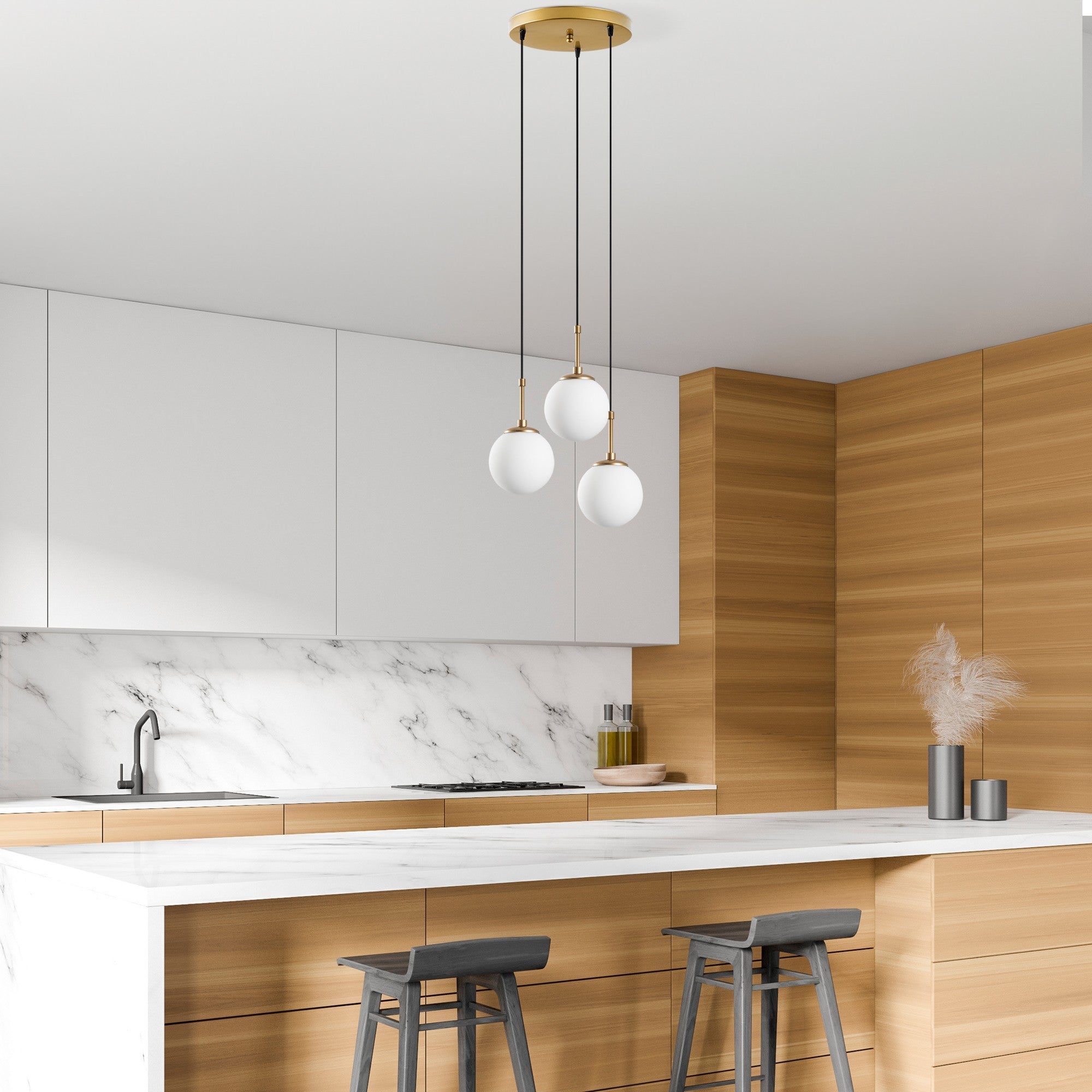 Candeeiro de Teto  - Orbıtal - Ouro