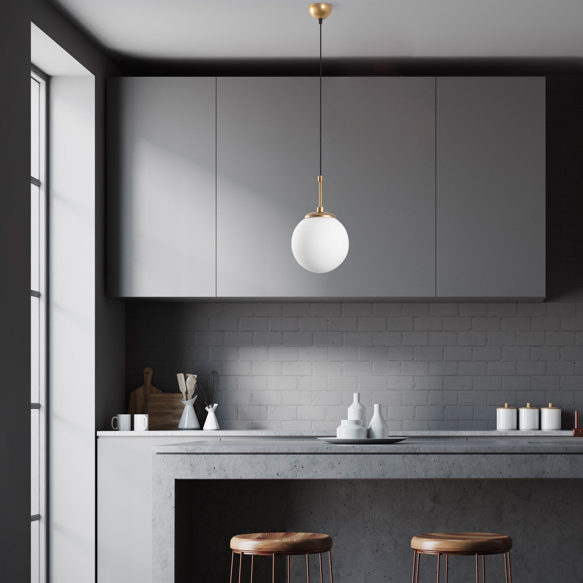 Candeeiro de Teto  - Orbıtal - Ouro