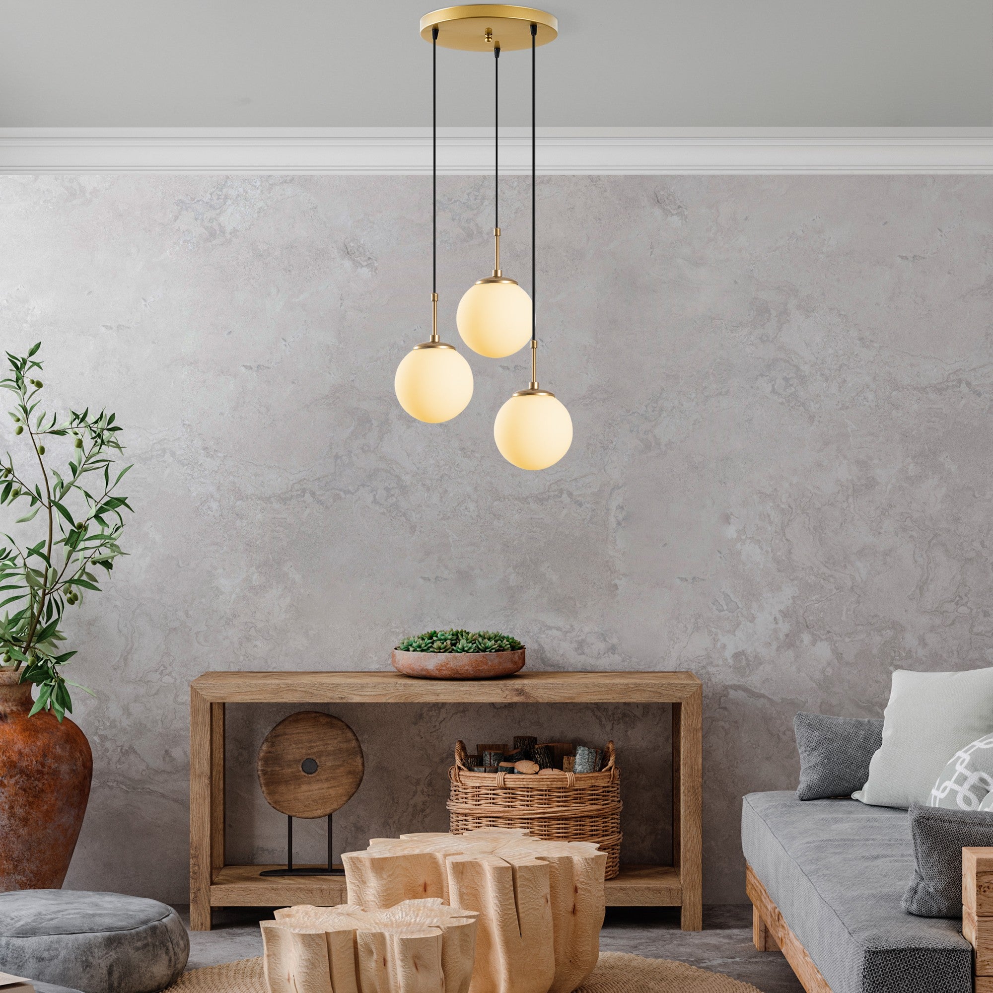 Candeeiro de Teto  - Orbıtal - Ouro