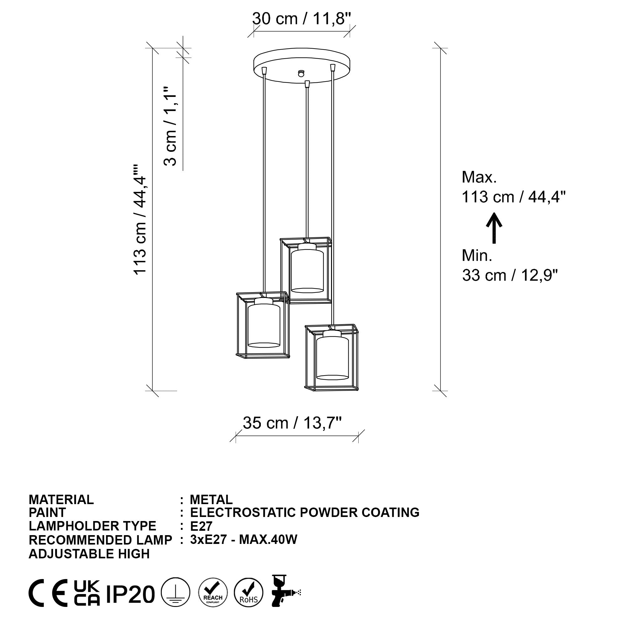 Candeeiro de Teto  - Swank - Ouro