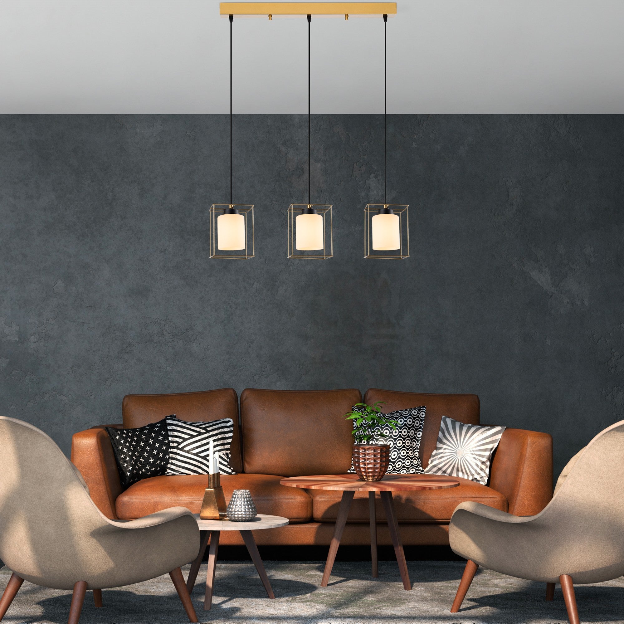 Candeeiro de Teto  - Swank - Ouro