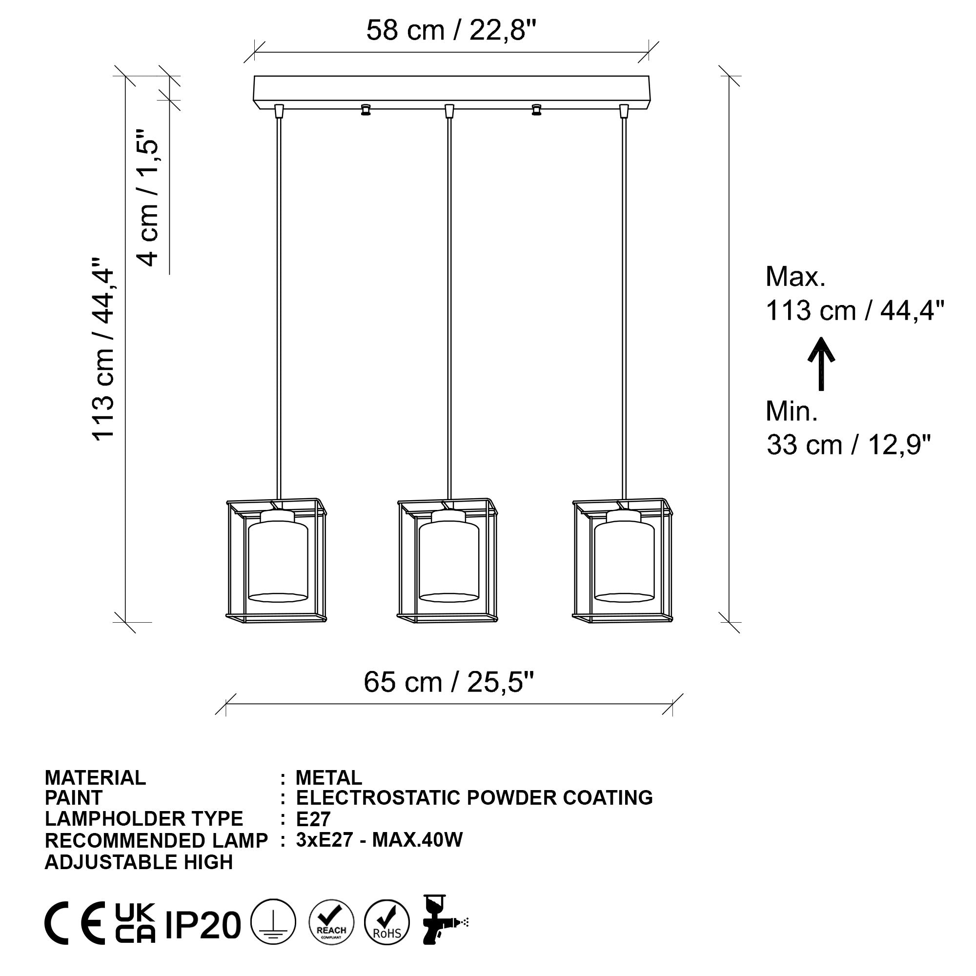 Candeeiro de Teto  - Swank - Ouro