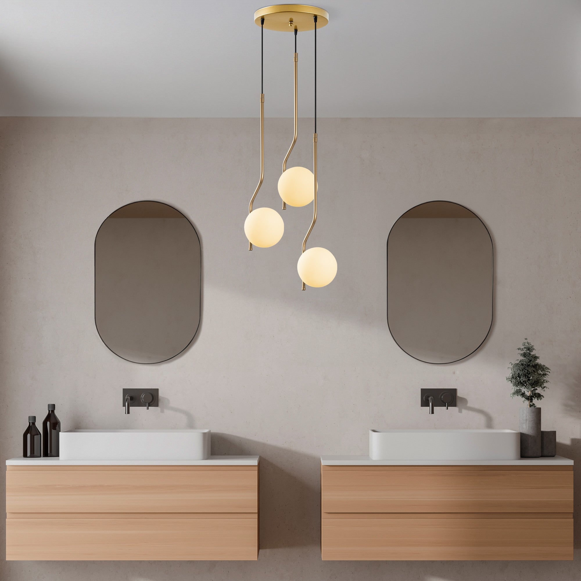 Candeeiro de Teto  - Tulıp - Ouro