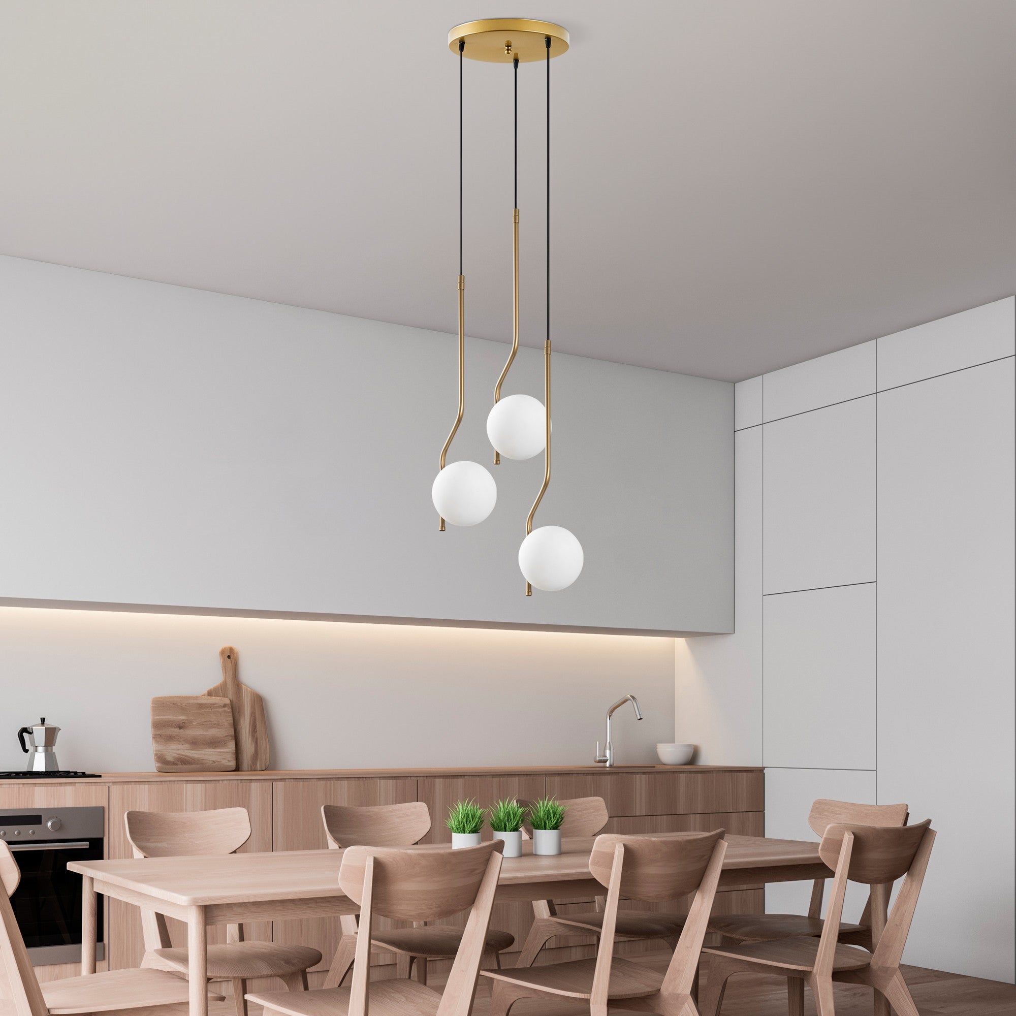 Candeeiro de Teto  - Tulıp - Ouro