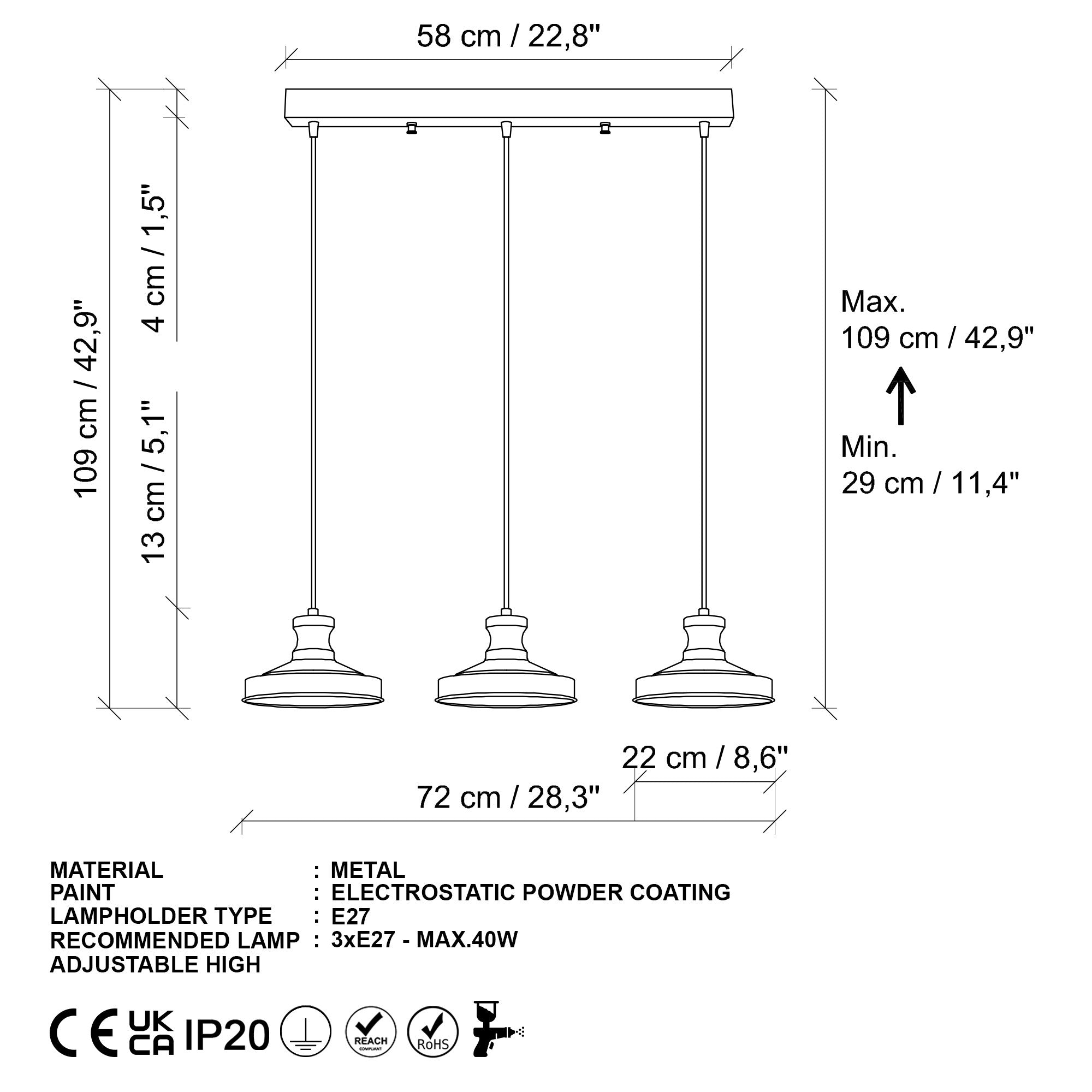 Candeeiro de Teto  - Gullu - Ouro