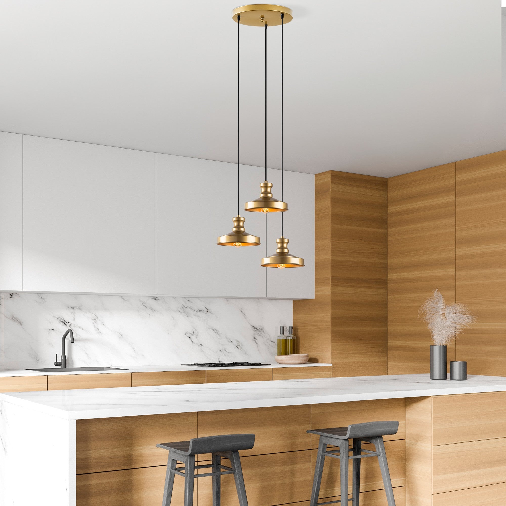 Candeeiro de Teto  - Gullu - Ouro