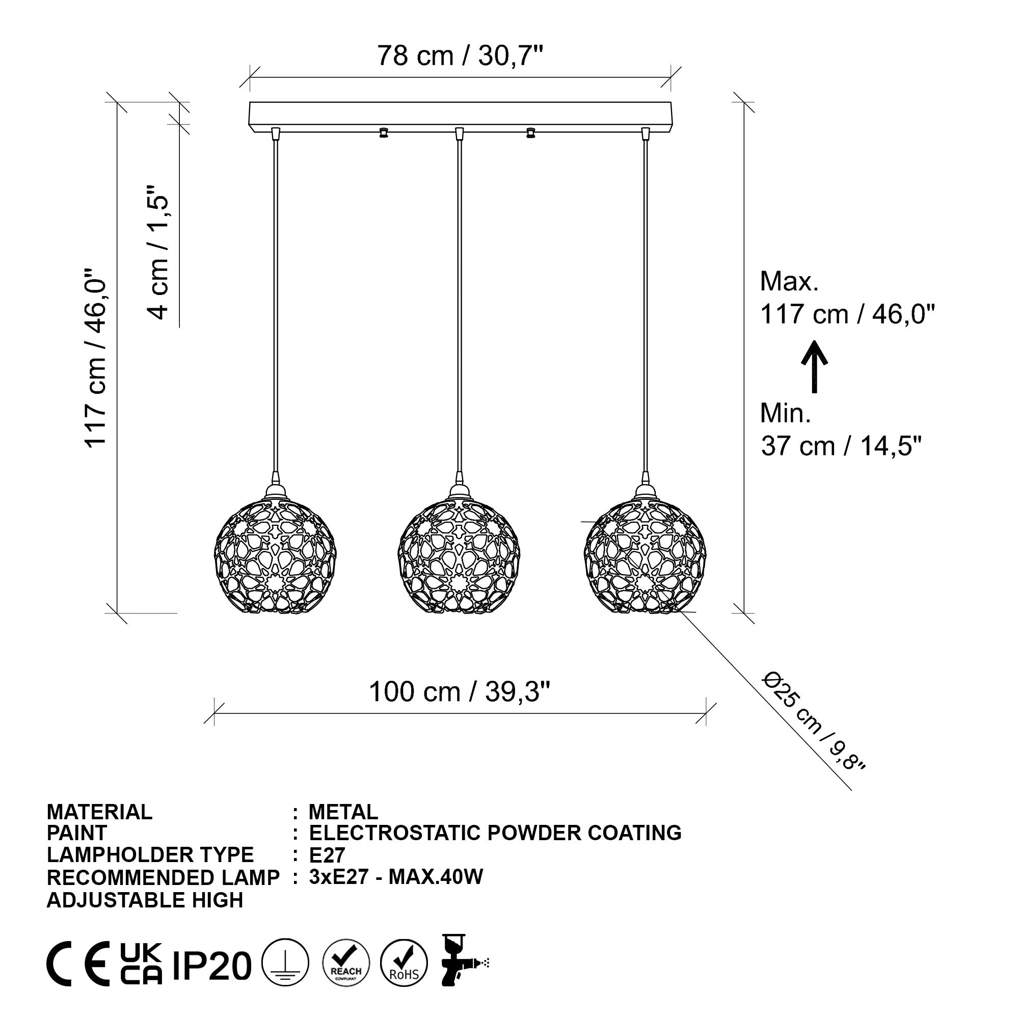 Candeeiro de Teto  - Selcuklu - Ouro
