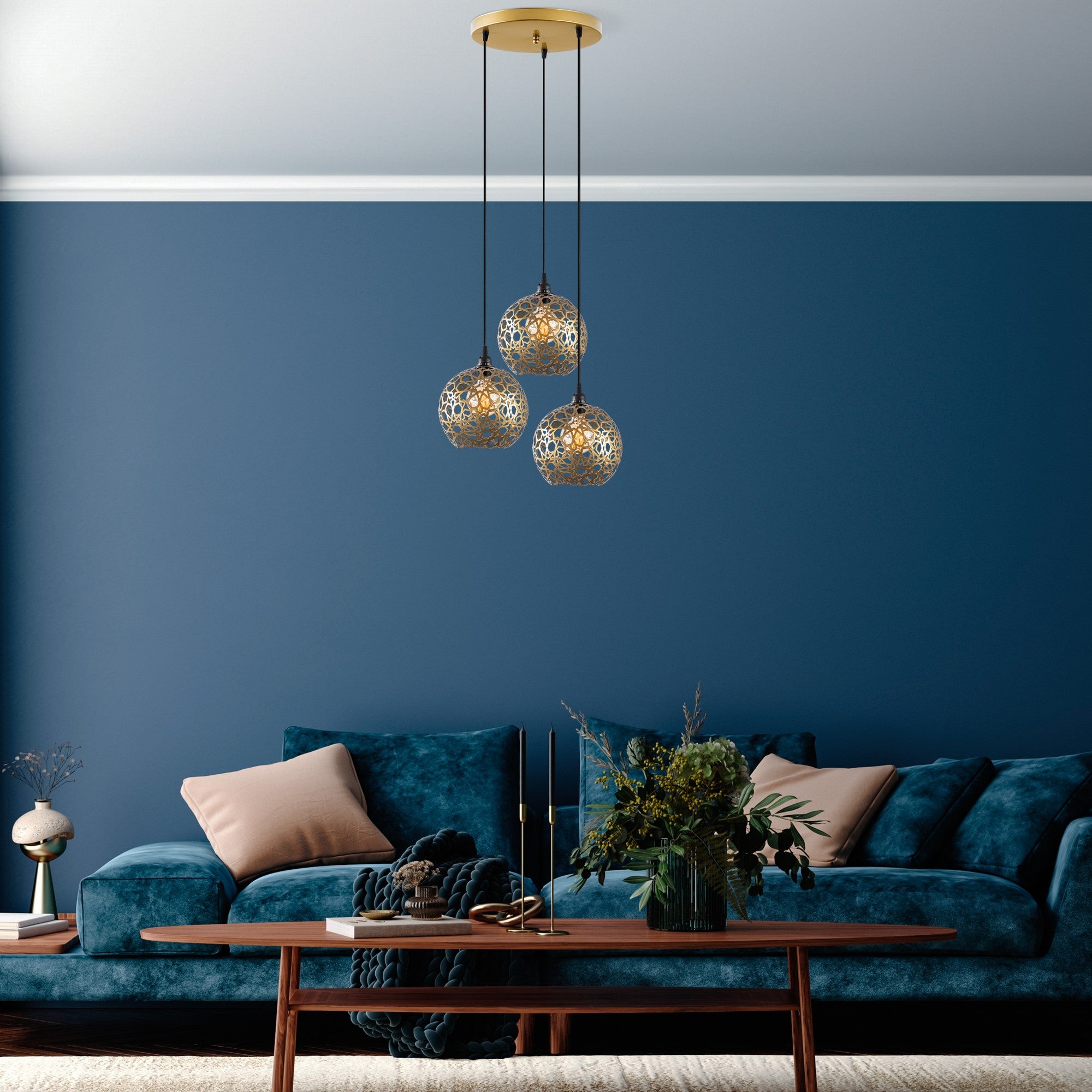 Candeeiro de Teto  - Selcuklu - Preto