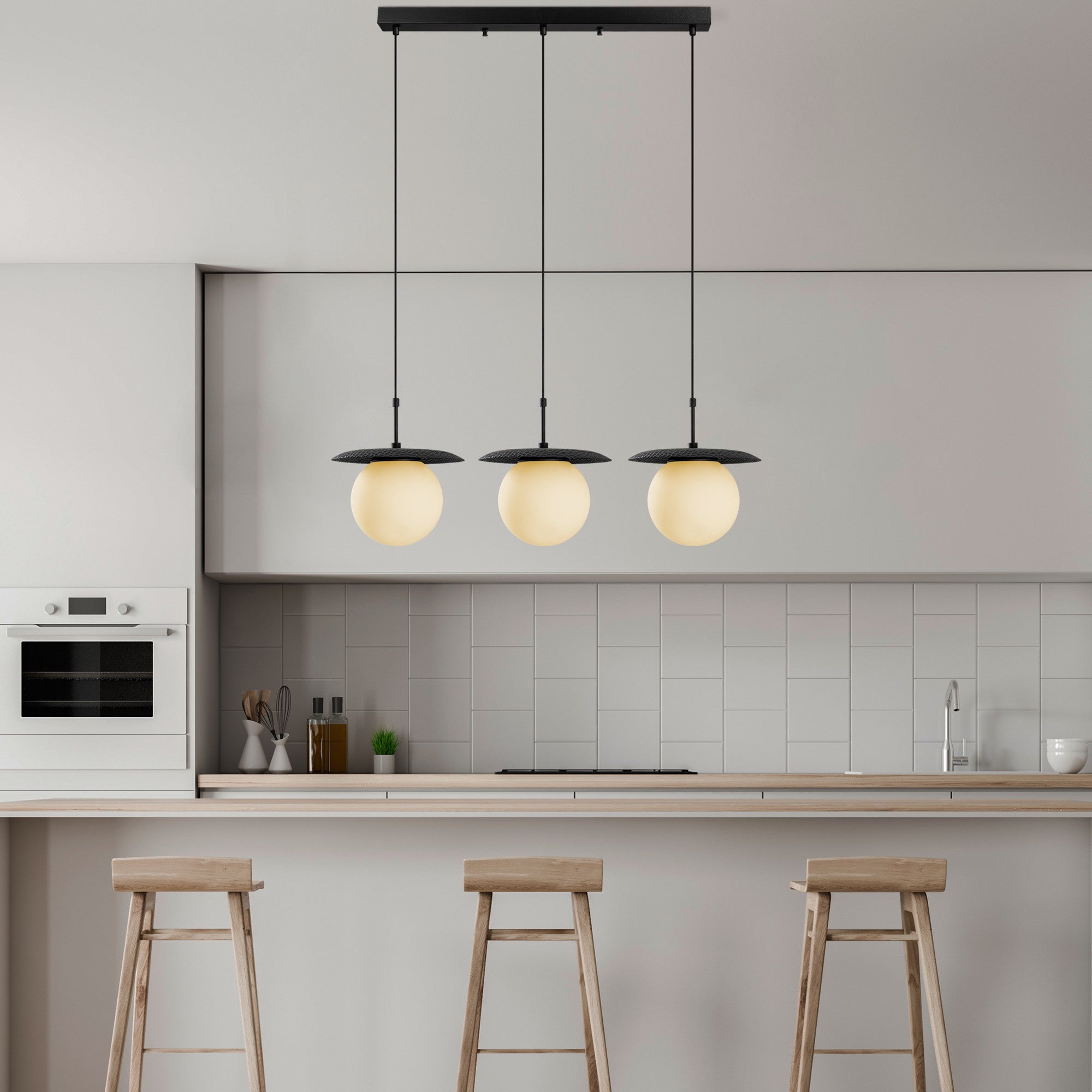 Candeeiro de Teto -Anemon-Preto