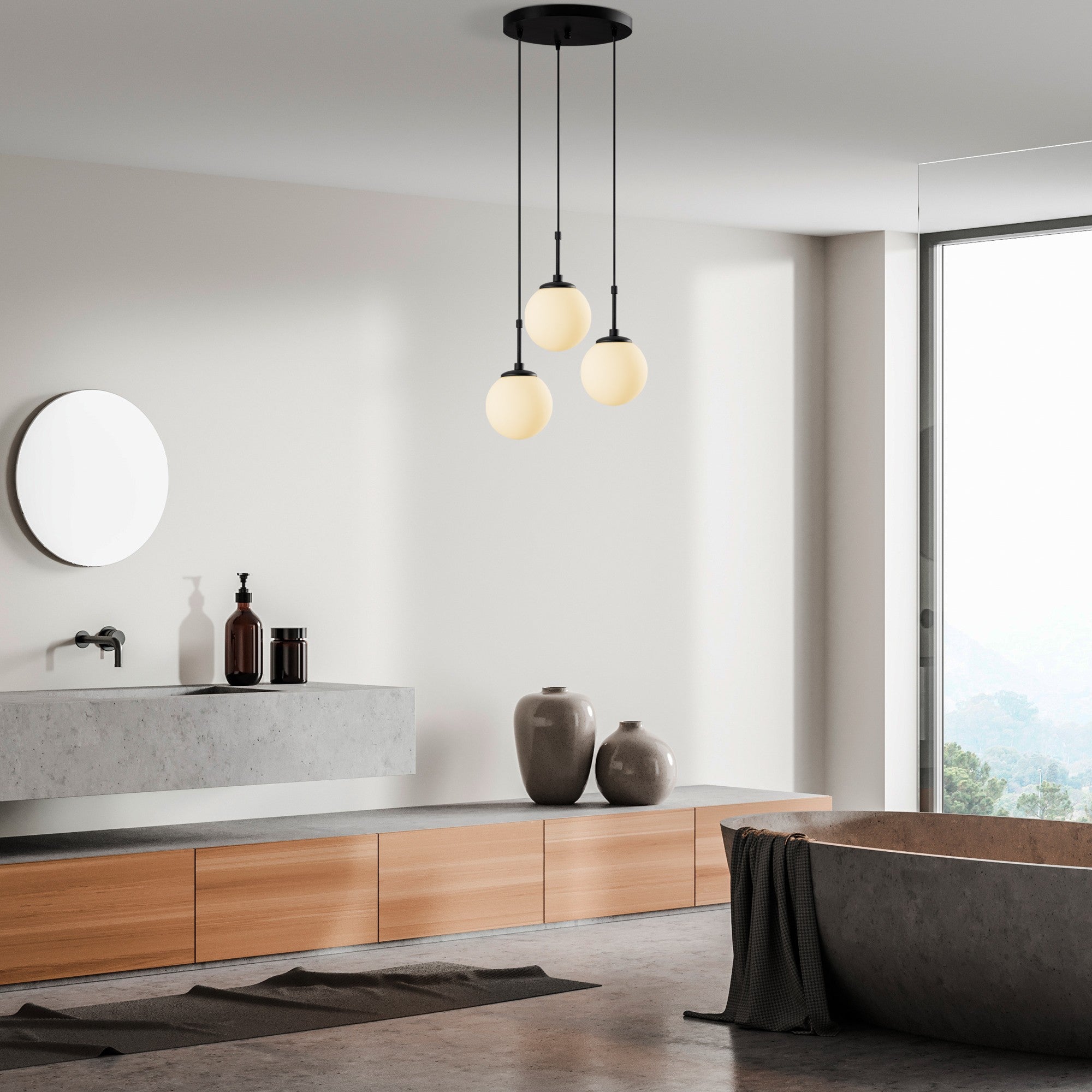 Candeeiro de Teto  - Orbıtal - Preto