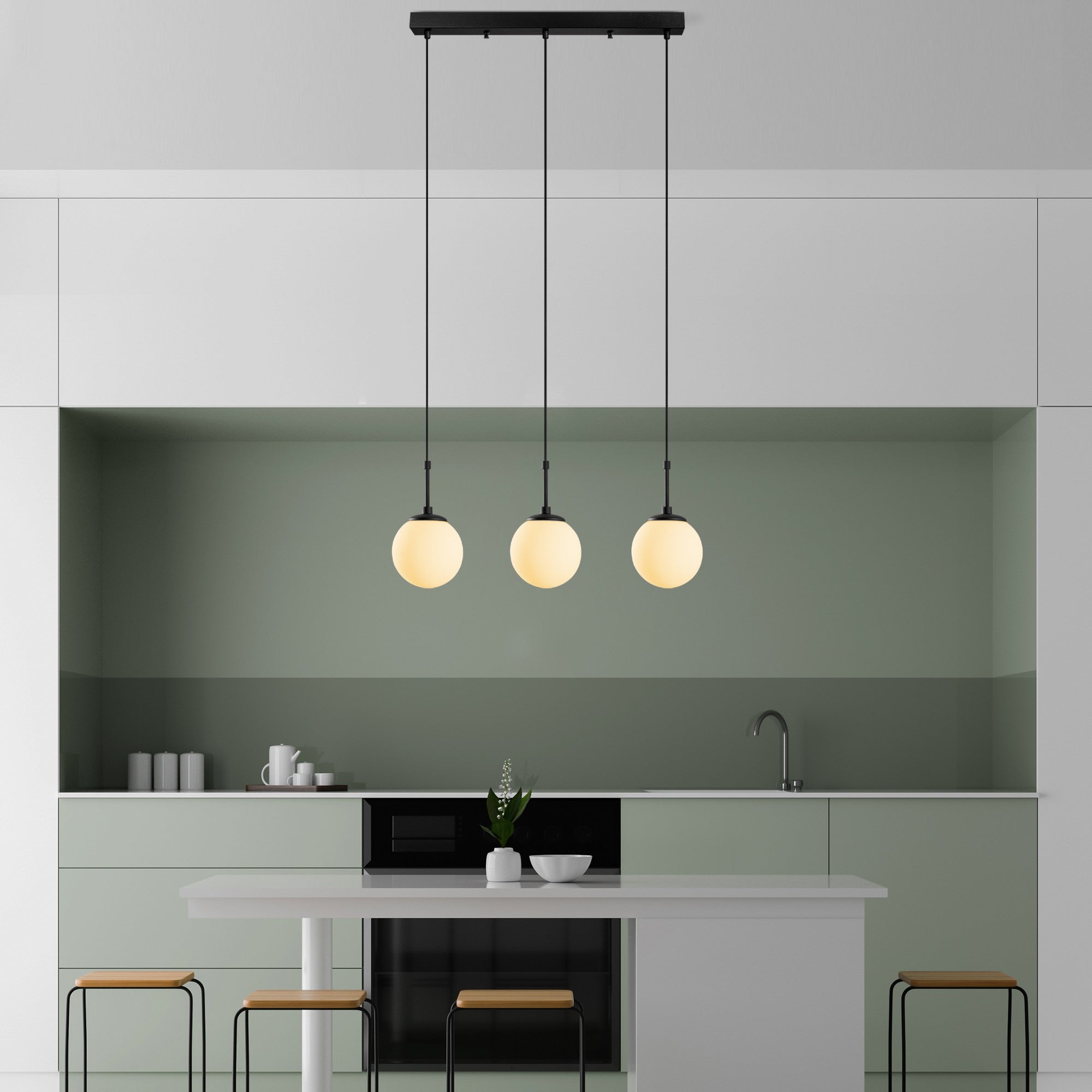 Candeeiro de Teto  - Orbıtal - Preto