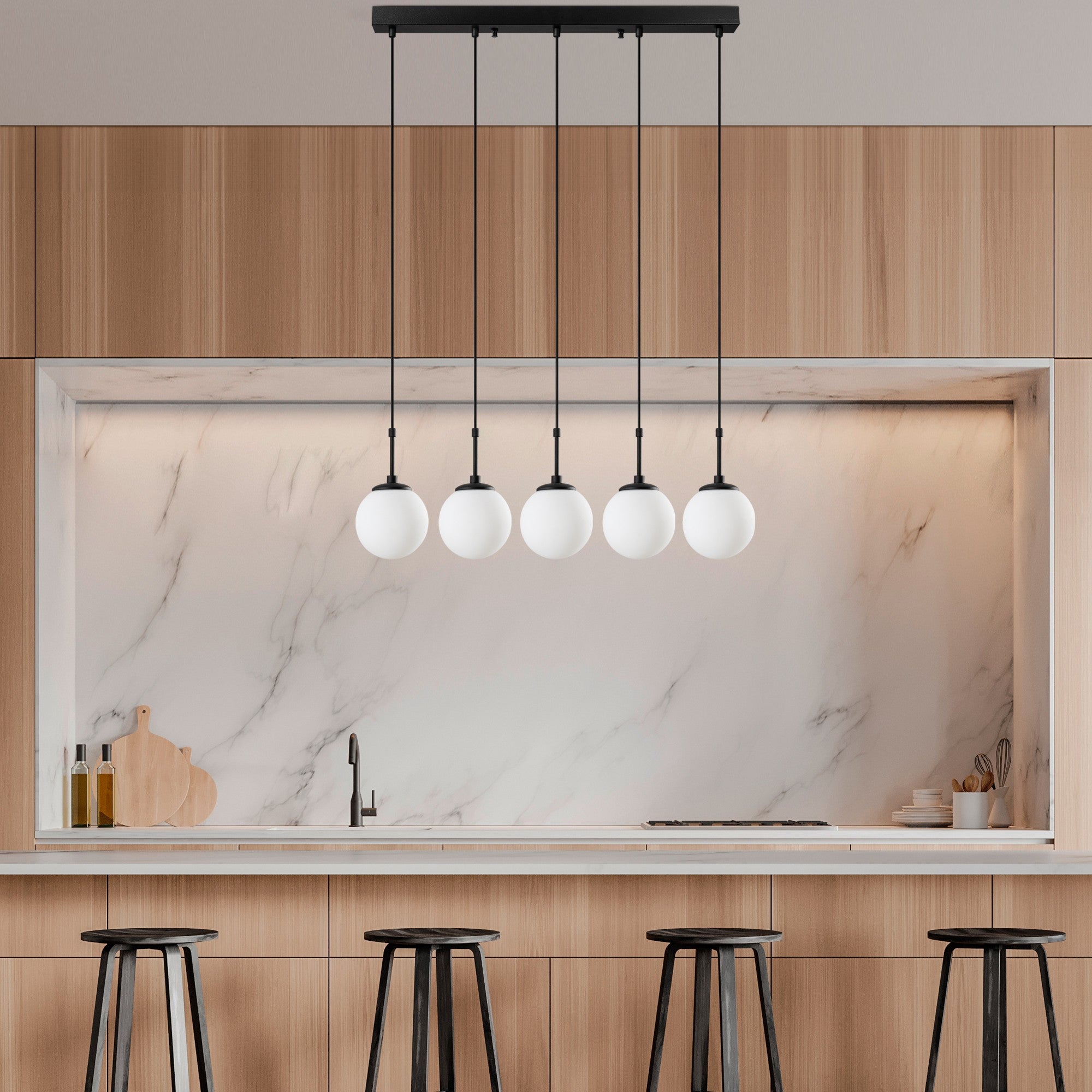 Candeeiro de Teto  - Orbıtal - Preto