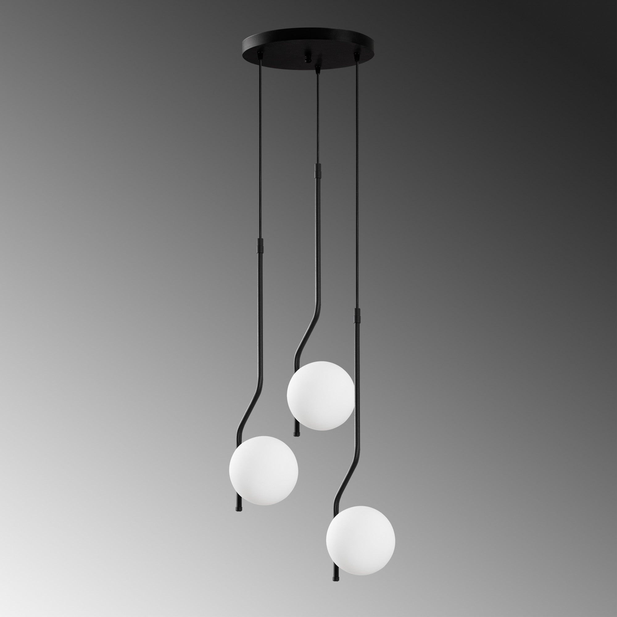 Candeeiro de Teto  - Tulıp - Preto