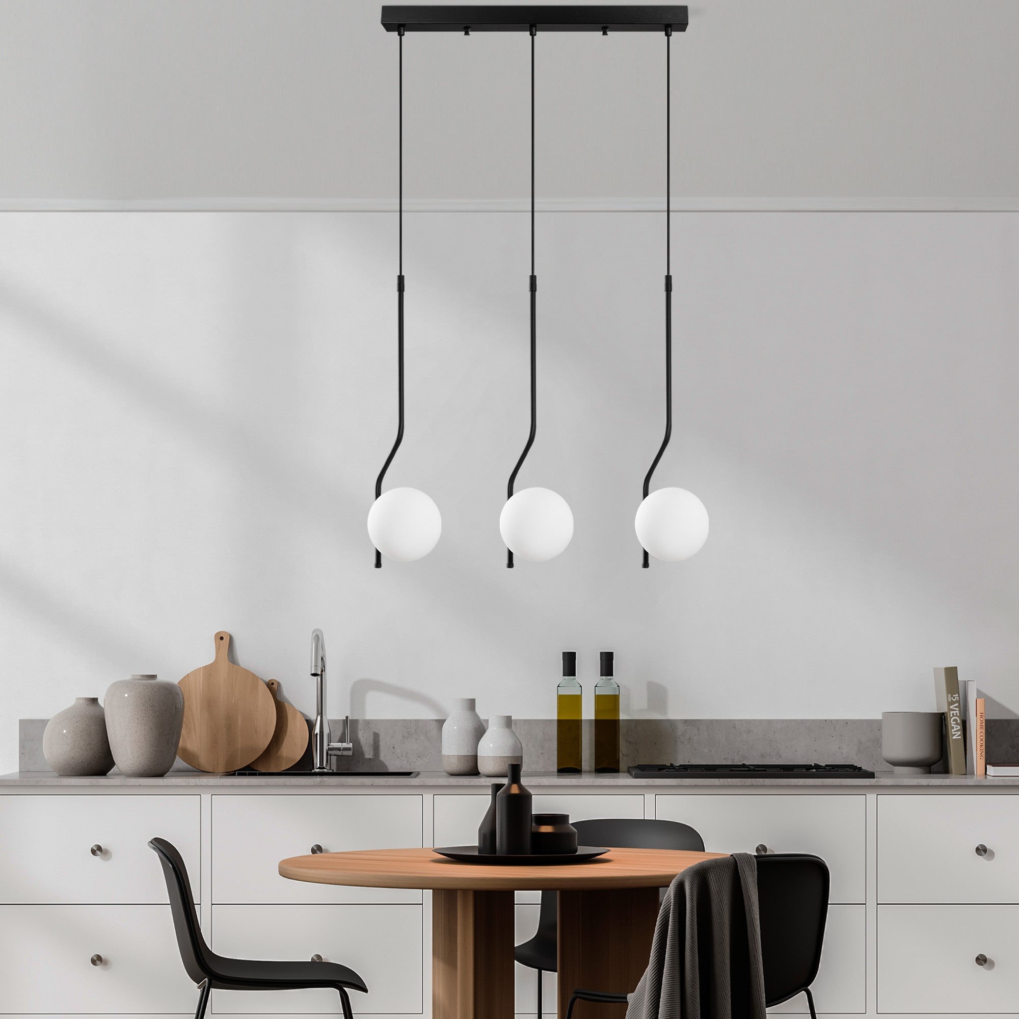 Candeeiro de Teto  - Tulıp - Preto