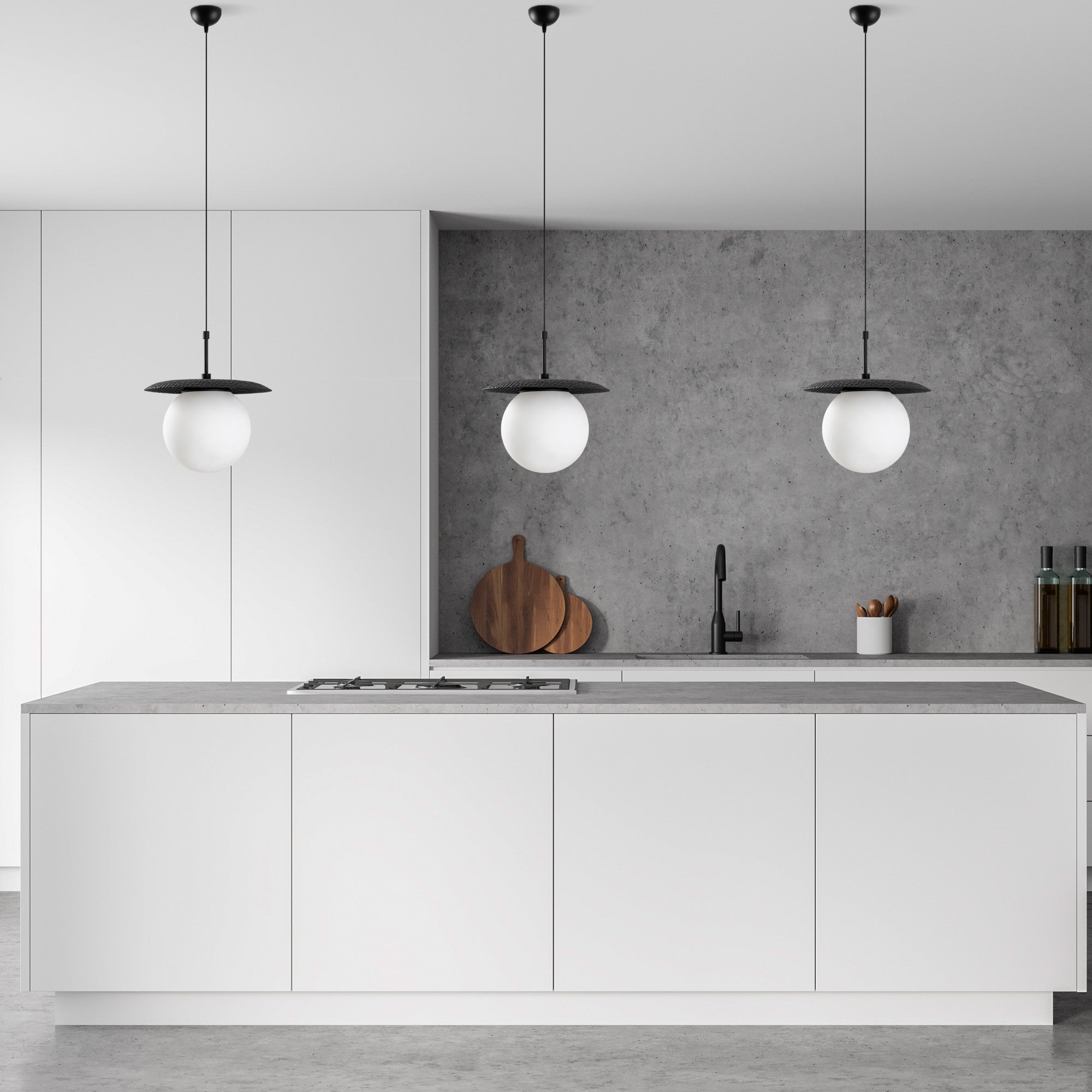 Candeeiro de Teto -Anemon-Preto