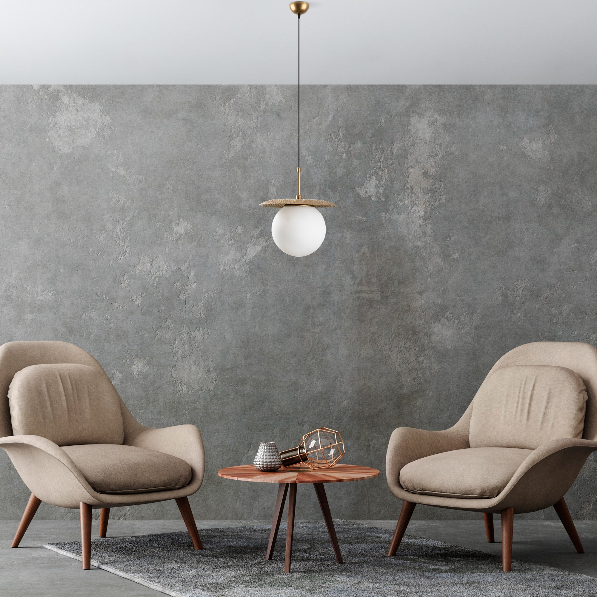 Candeeiro de Teto -Anemon-Ouro