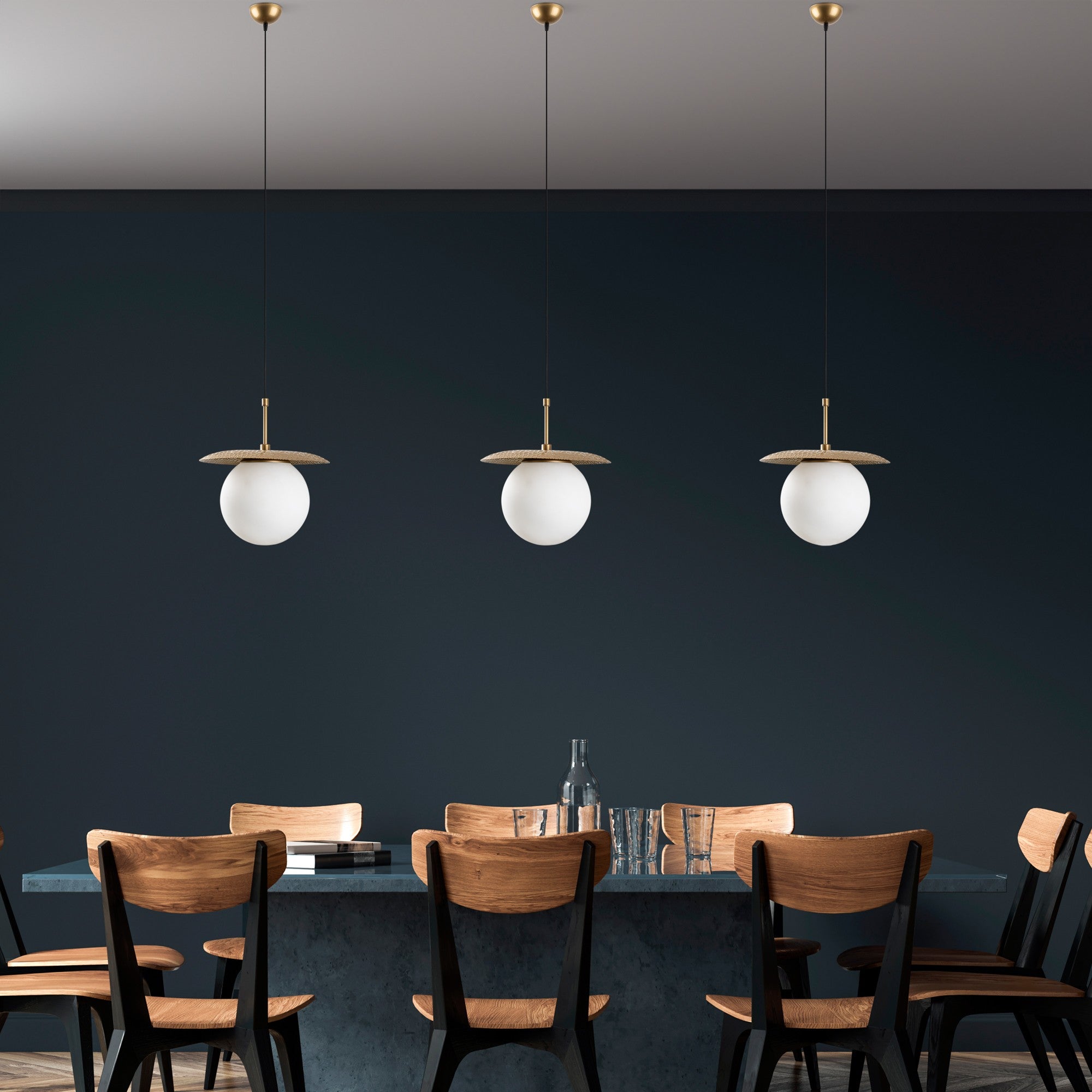 Candeeiro de Teto -Anemon-Ouro