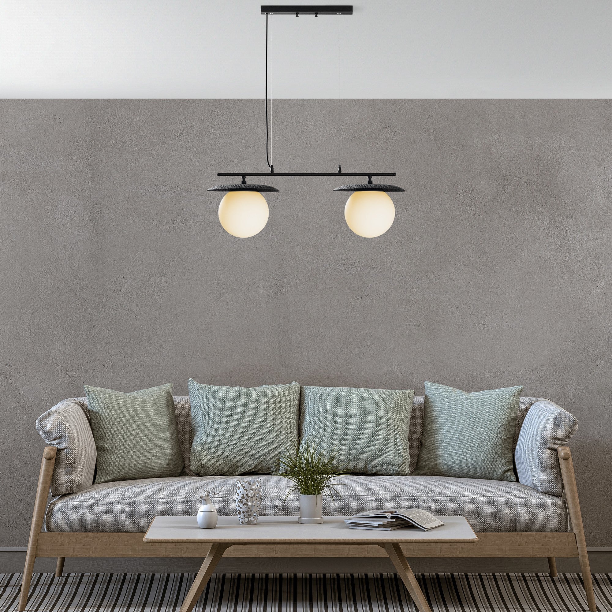 Candeeiro de Teto -Anemon-Preto