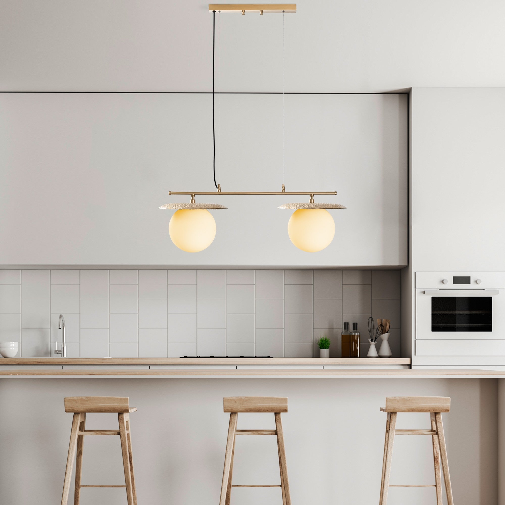 Candeeiro de Teto -Anemon-Ouro