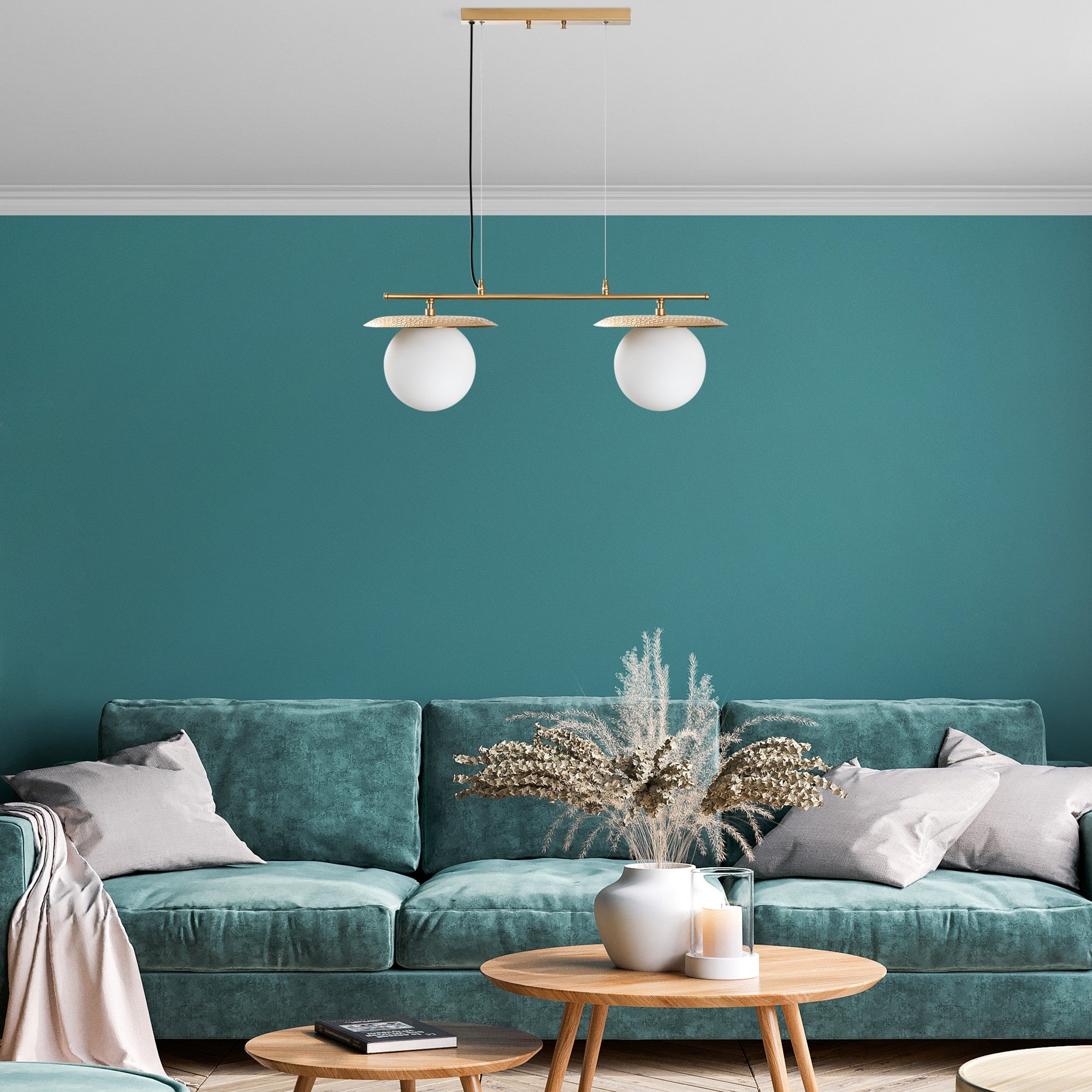 Candeeiro de Teto -Anemon-Ouro