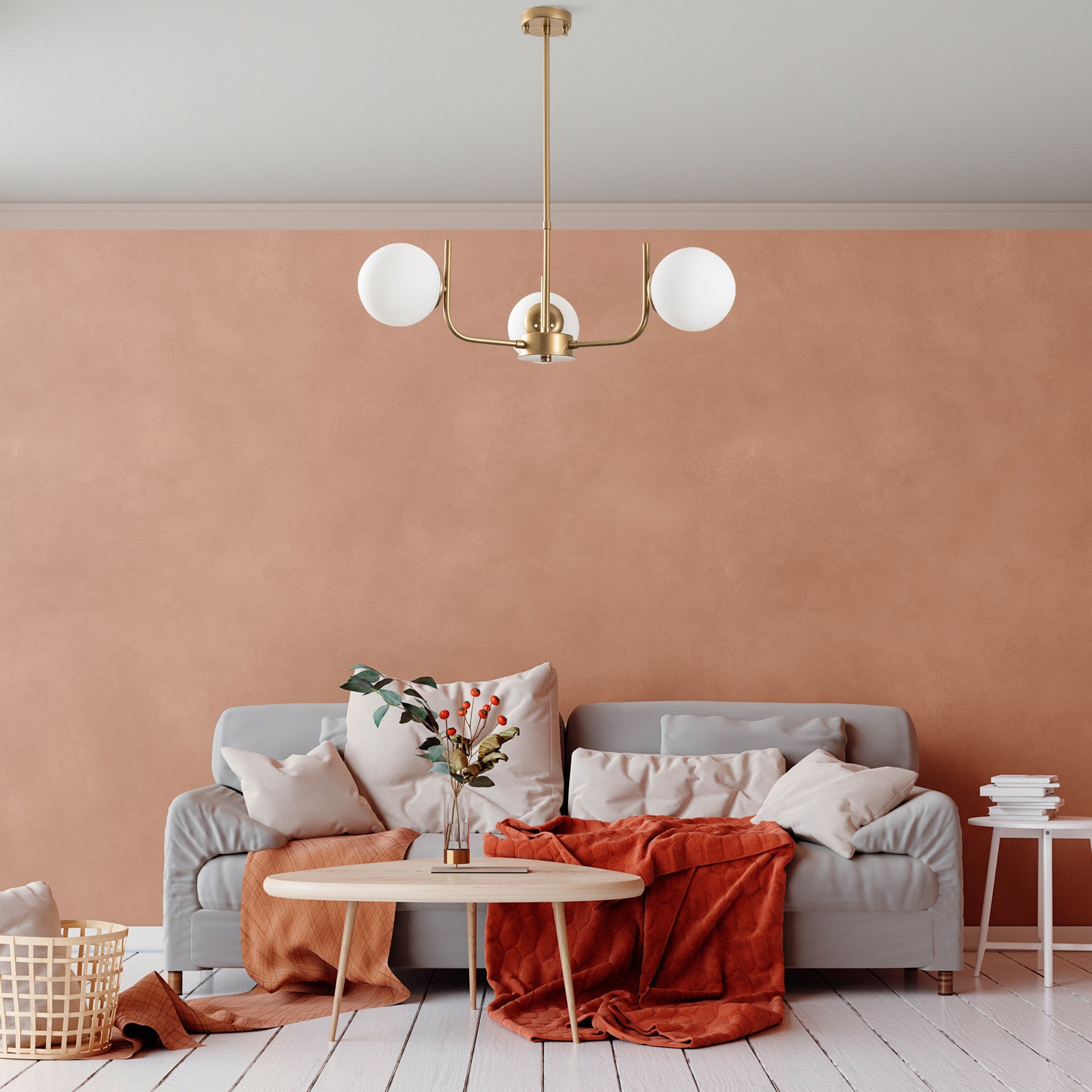 Candeeiro de Teto -Antler-Ouro