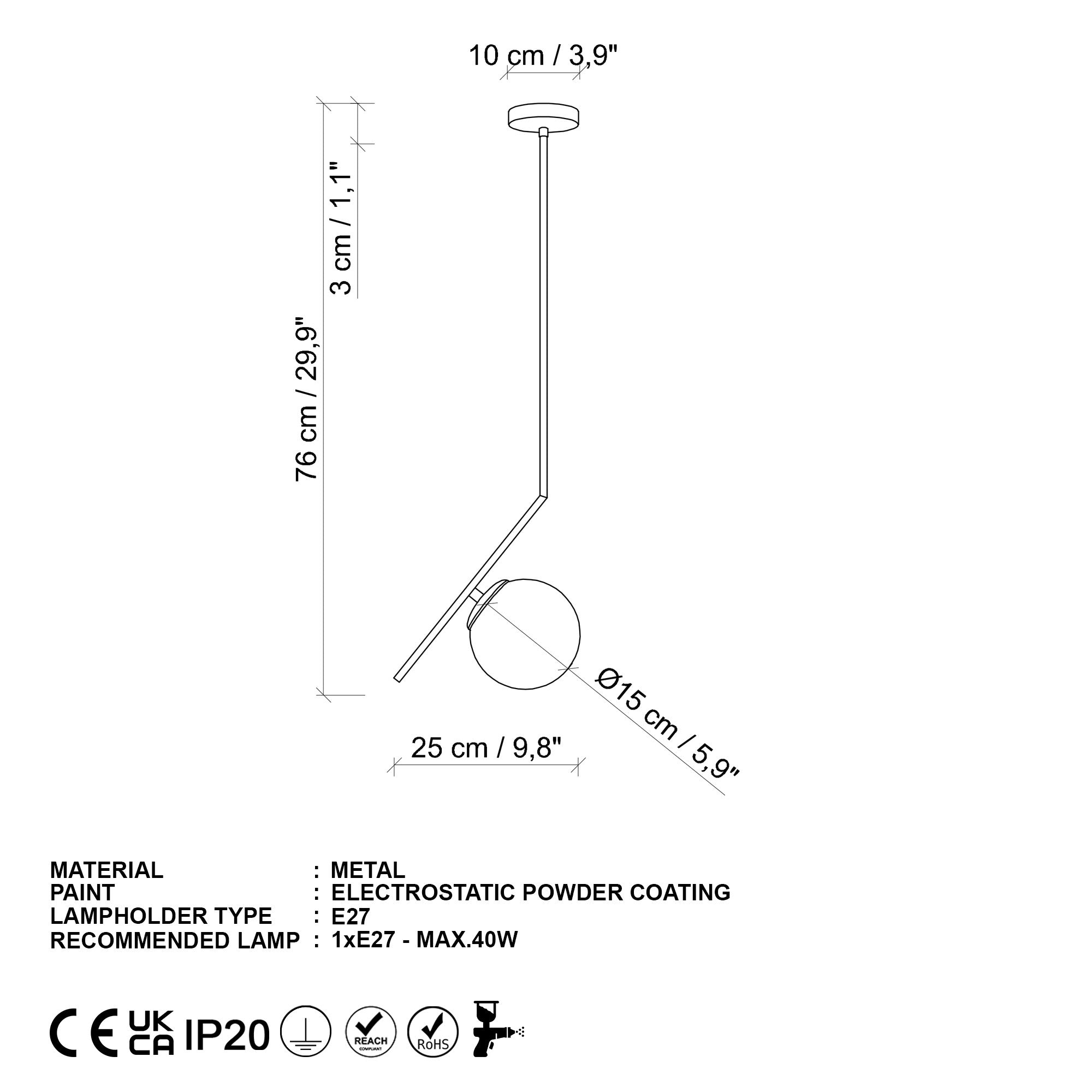Candeeiro de Teto  - Dolunay - Ouro