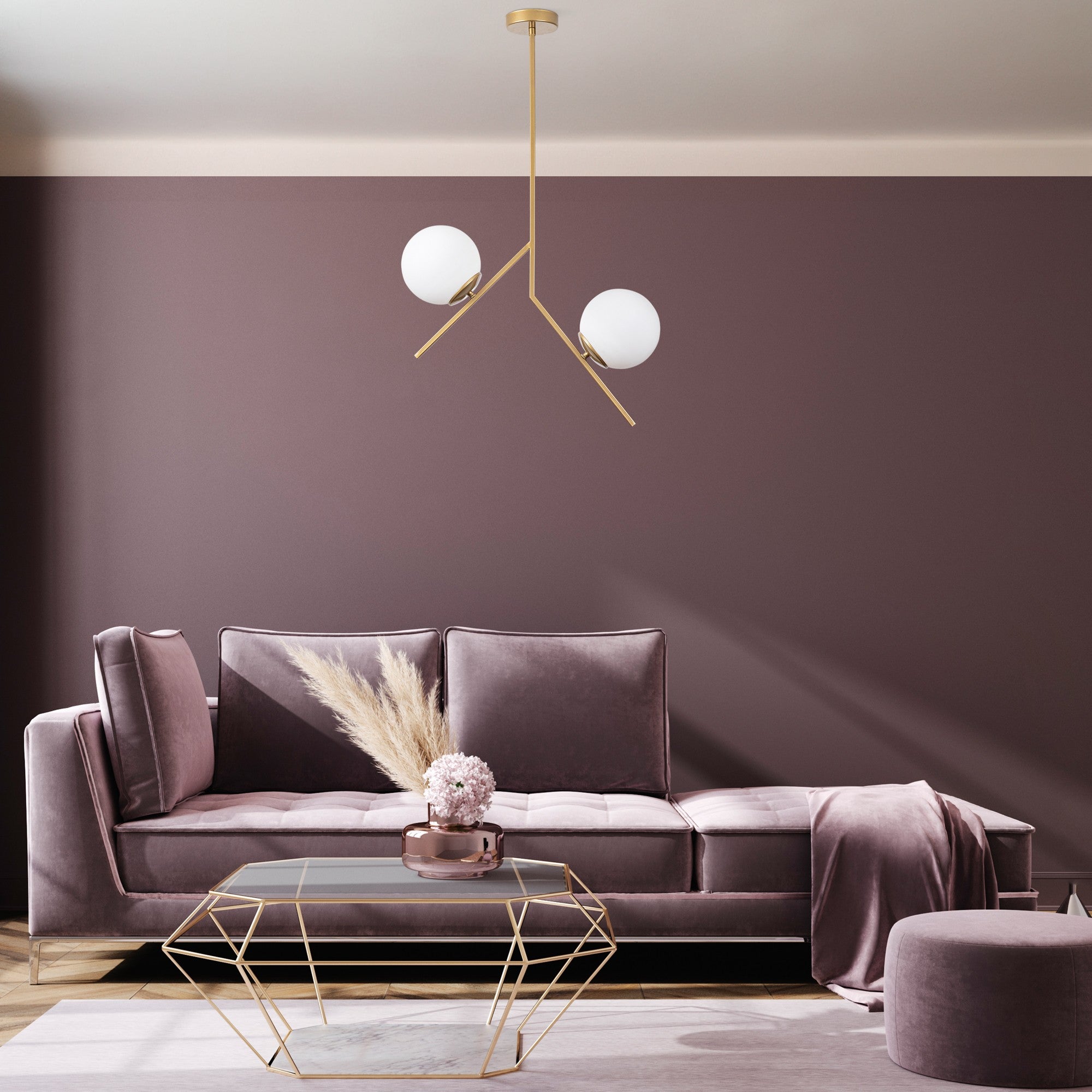 Candeeiro de Teto  - Dolunay - Ouro