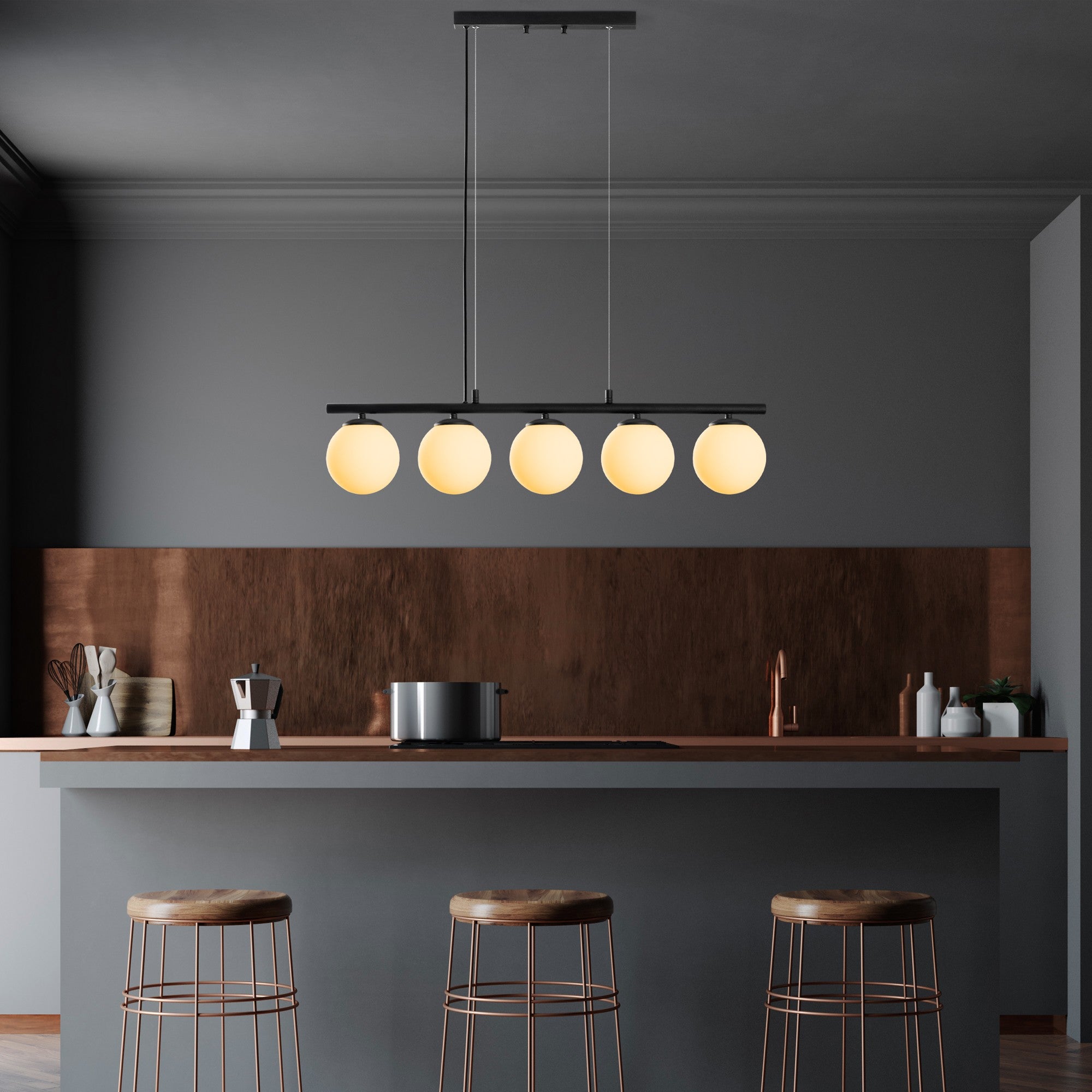 Candeeiro de Teto  - Dual - Preto