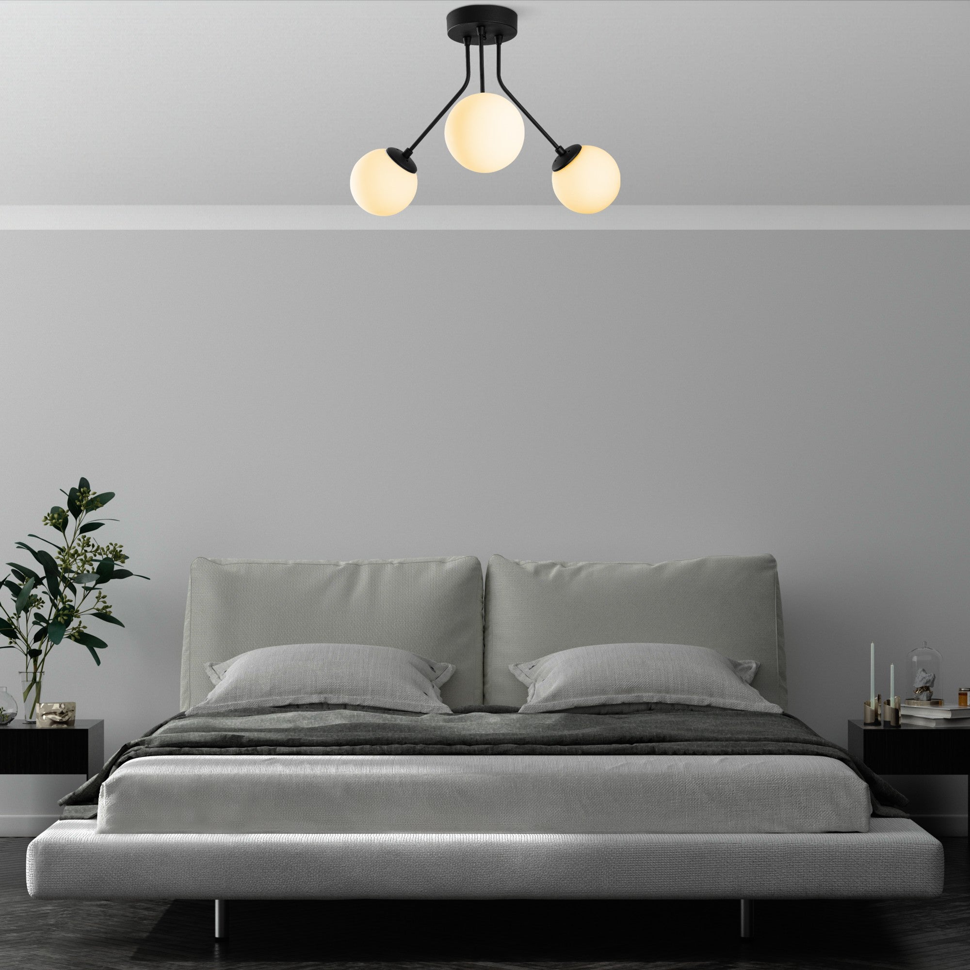 Candeeiro de Teto  - Orıon - Preto