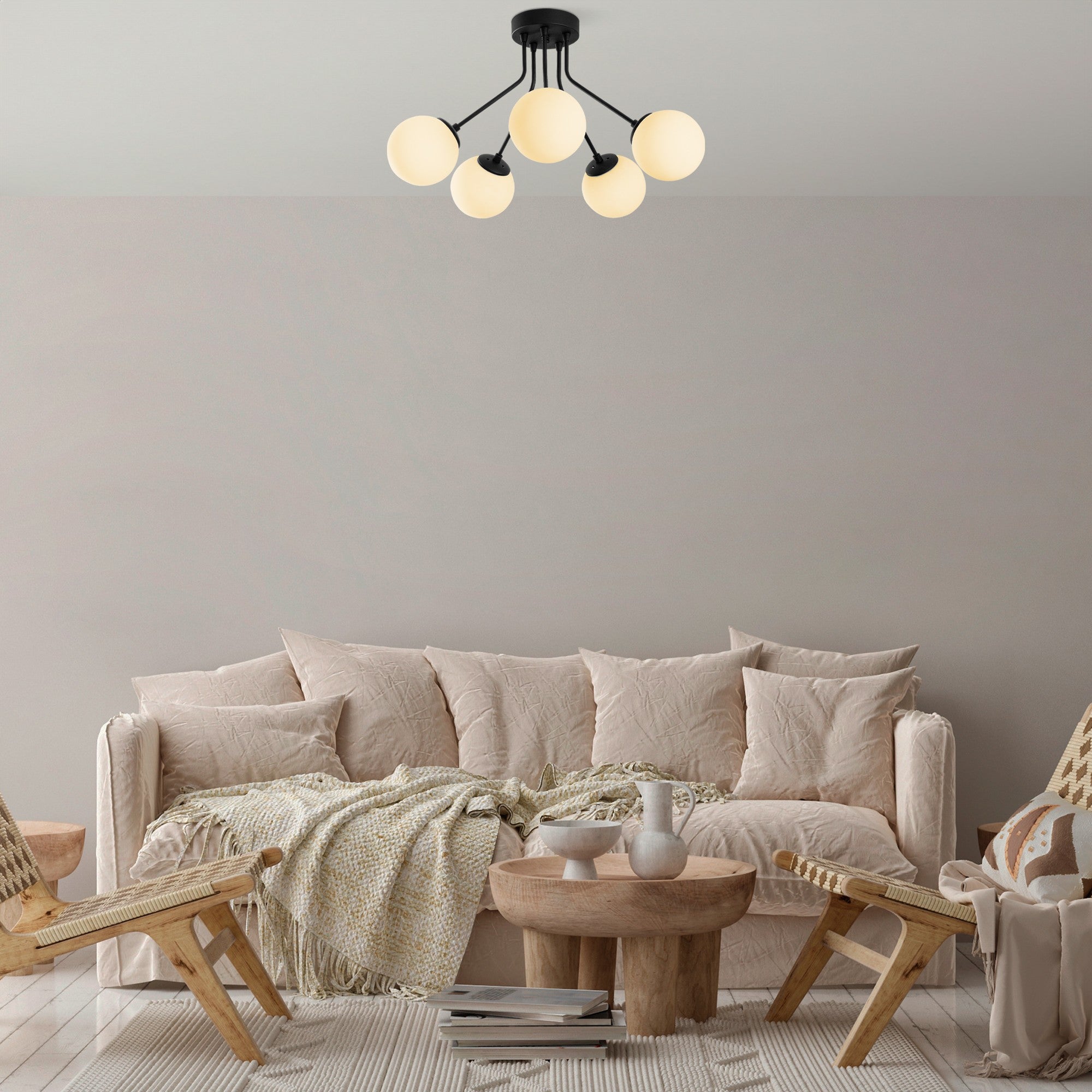 Candeeiro de Teto  - Orıon - Preto