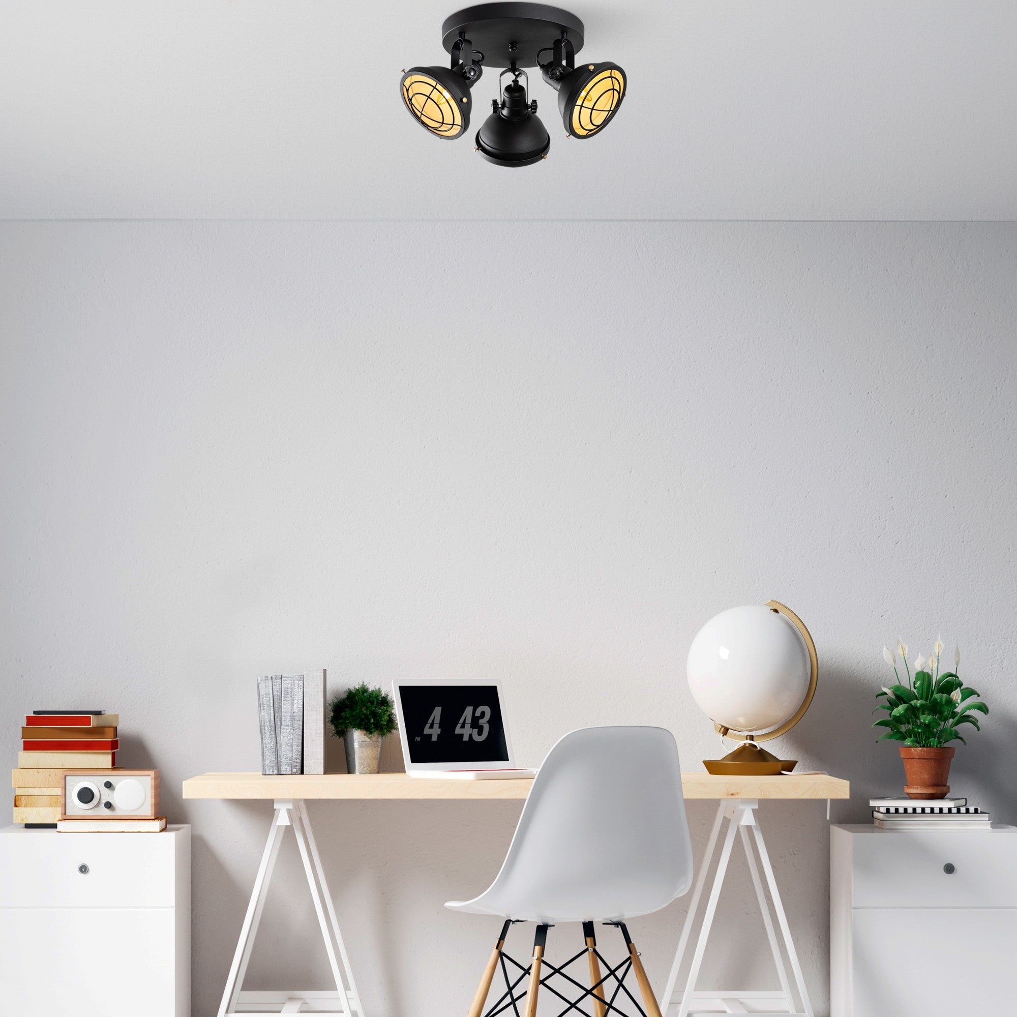 Candeeiro de Teto  - Spoly - Preto