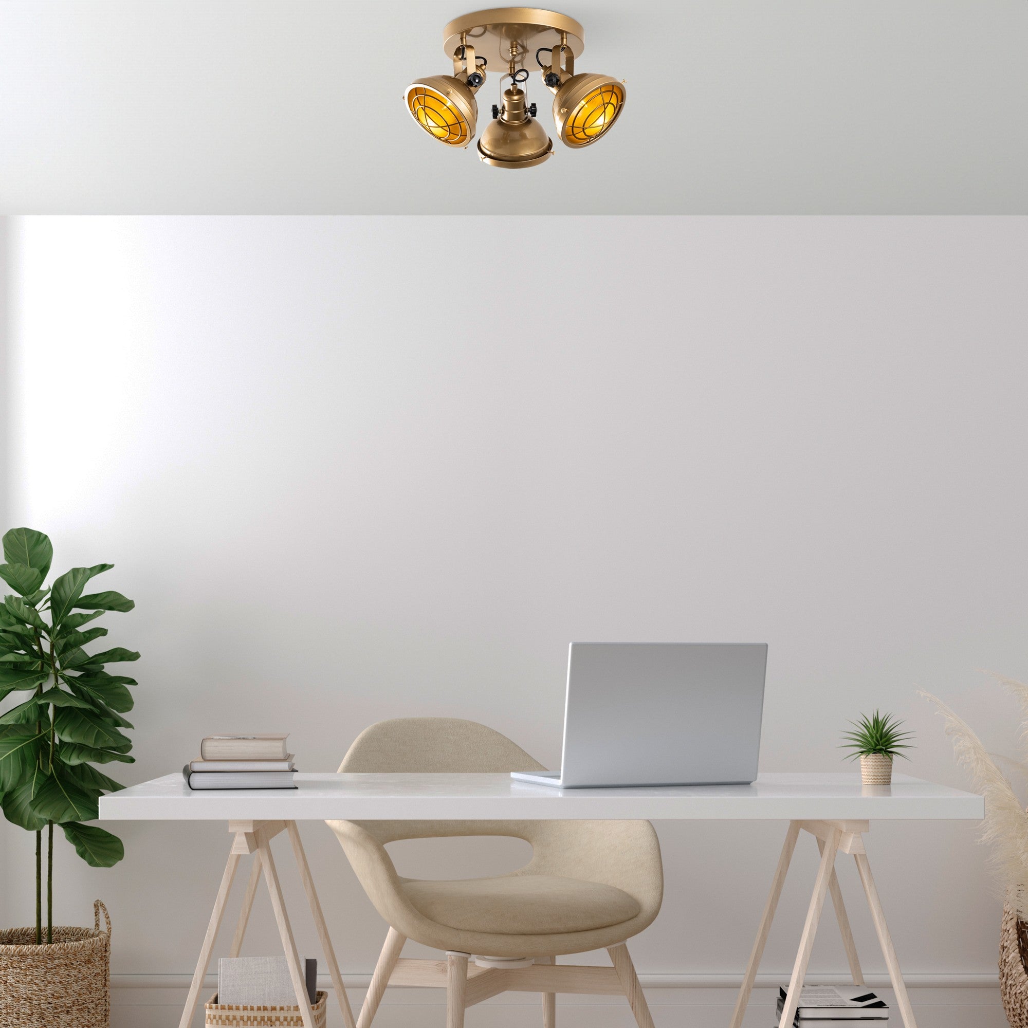 Candeeiro de Teto  - Spoly - Ouro