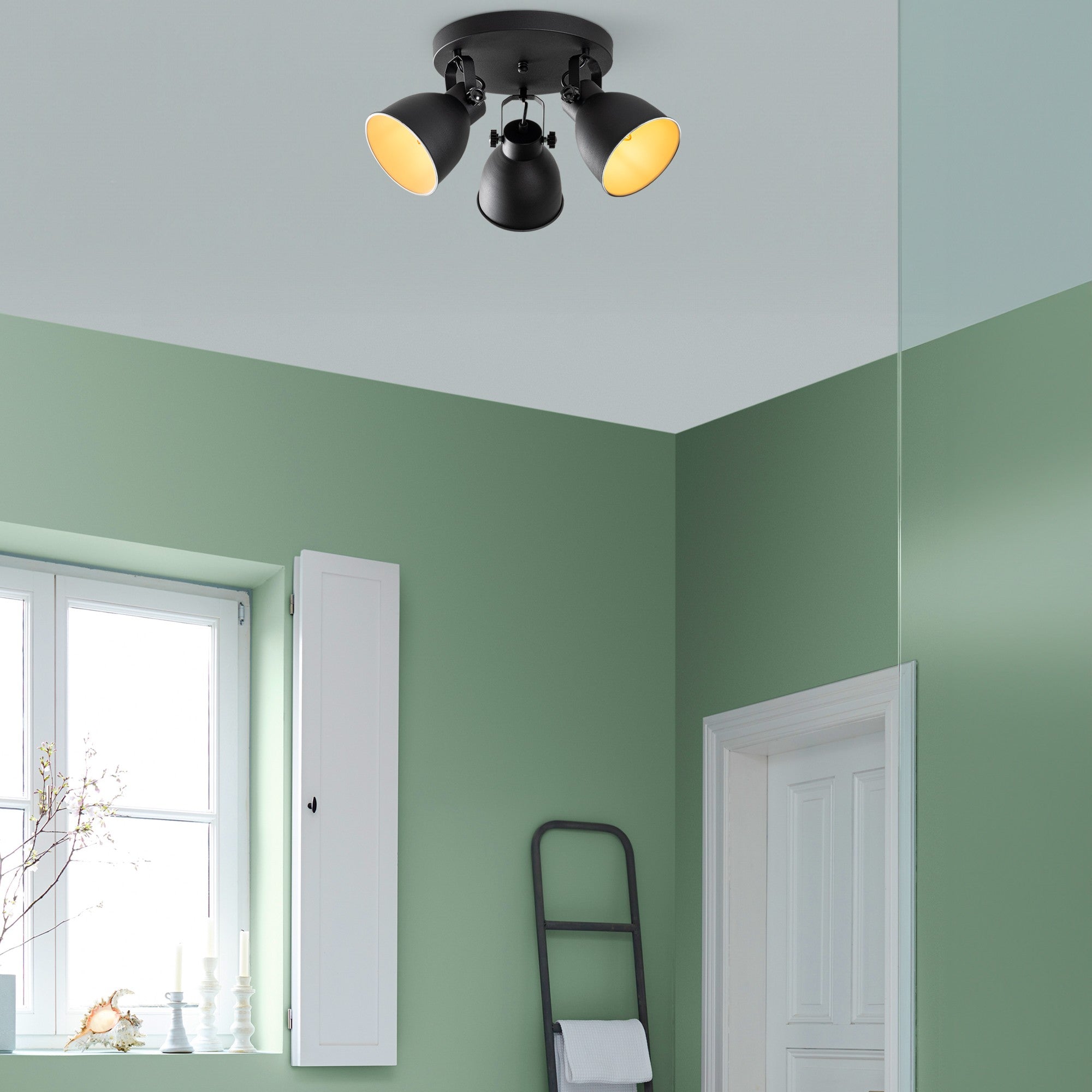 Candeeiro de Teto  - Spotkafası - Preto