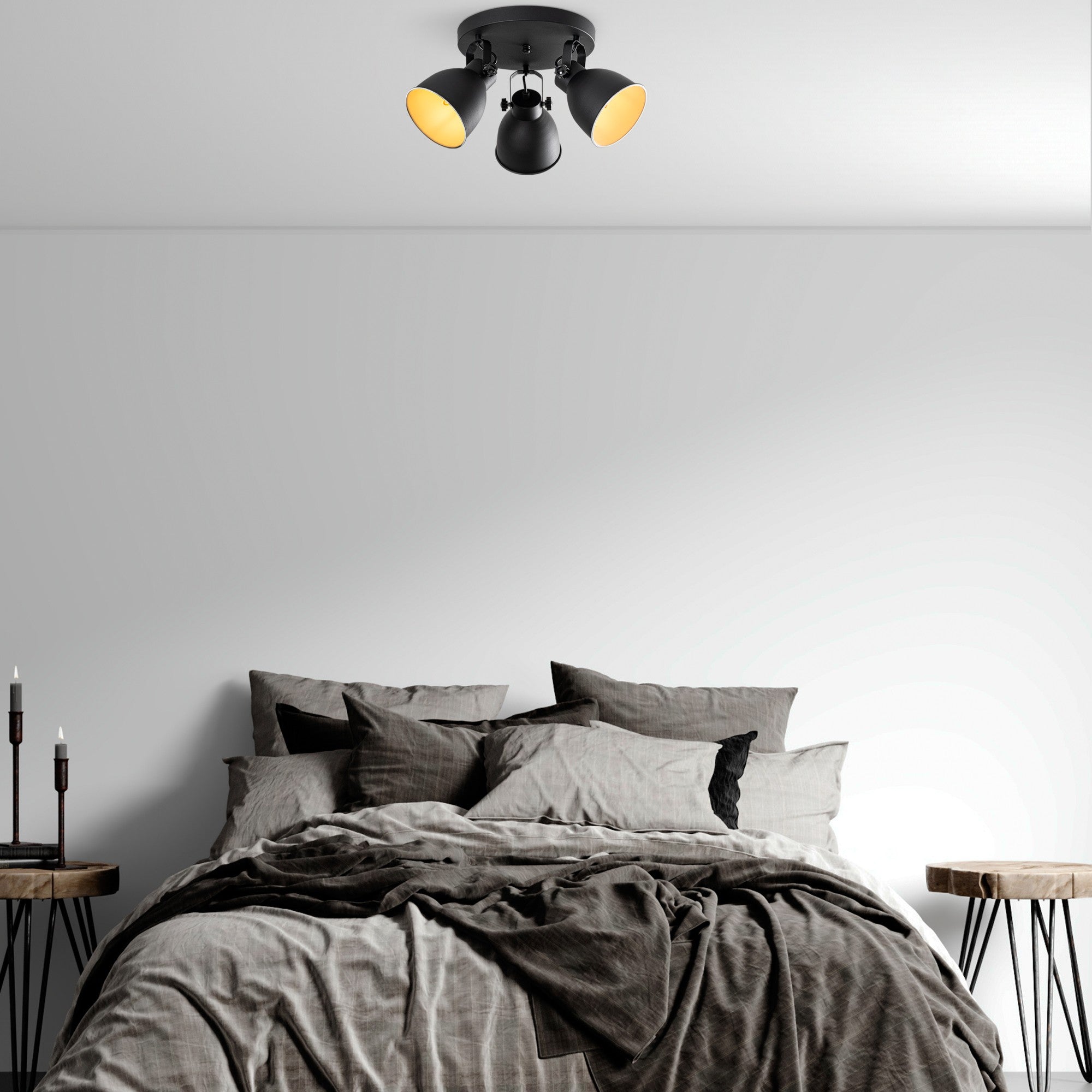 Candeeiro de Teto  - Spotkafası - Preto
