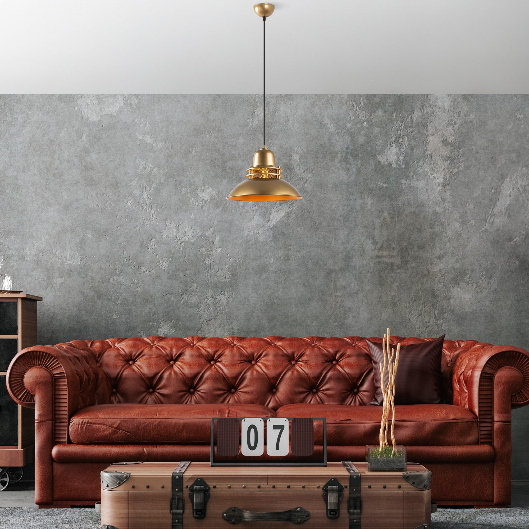 Candeeiro de Teto  - Tıbet - Ouro