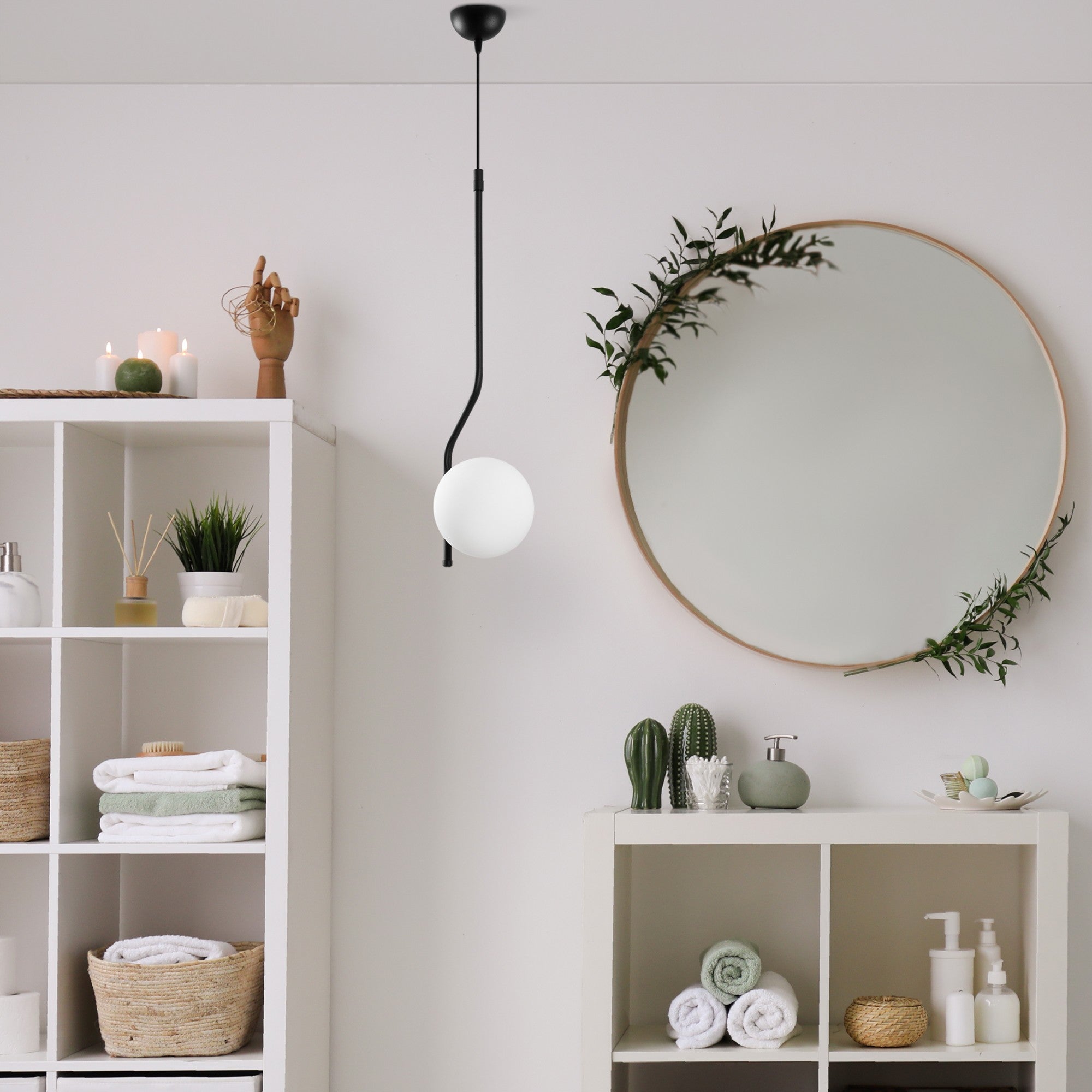 Candeeiro de Teto – 70 - 100 cm – Preto – Metal