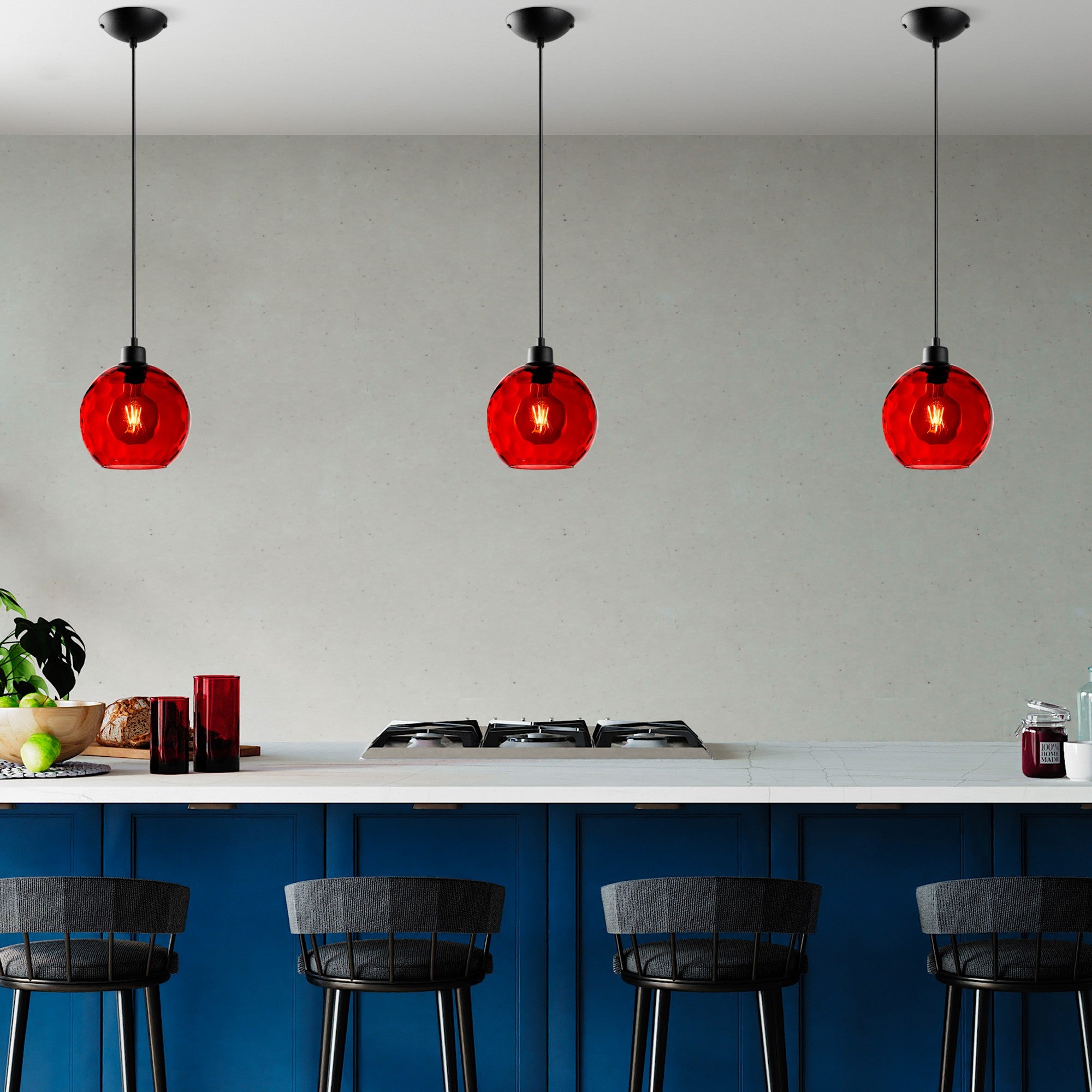 Candeeiro de Teto  - Benek - Vermelho