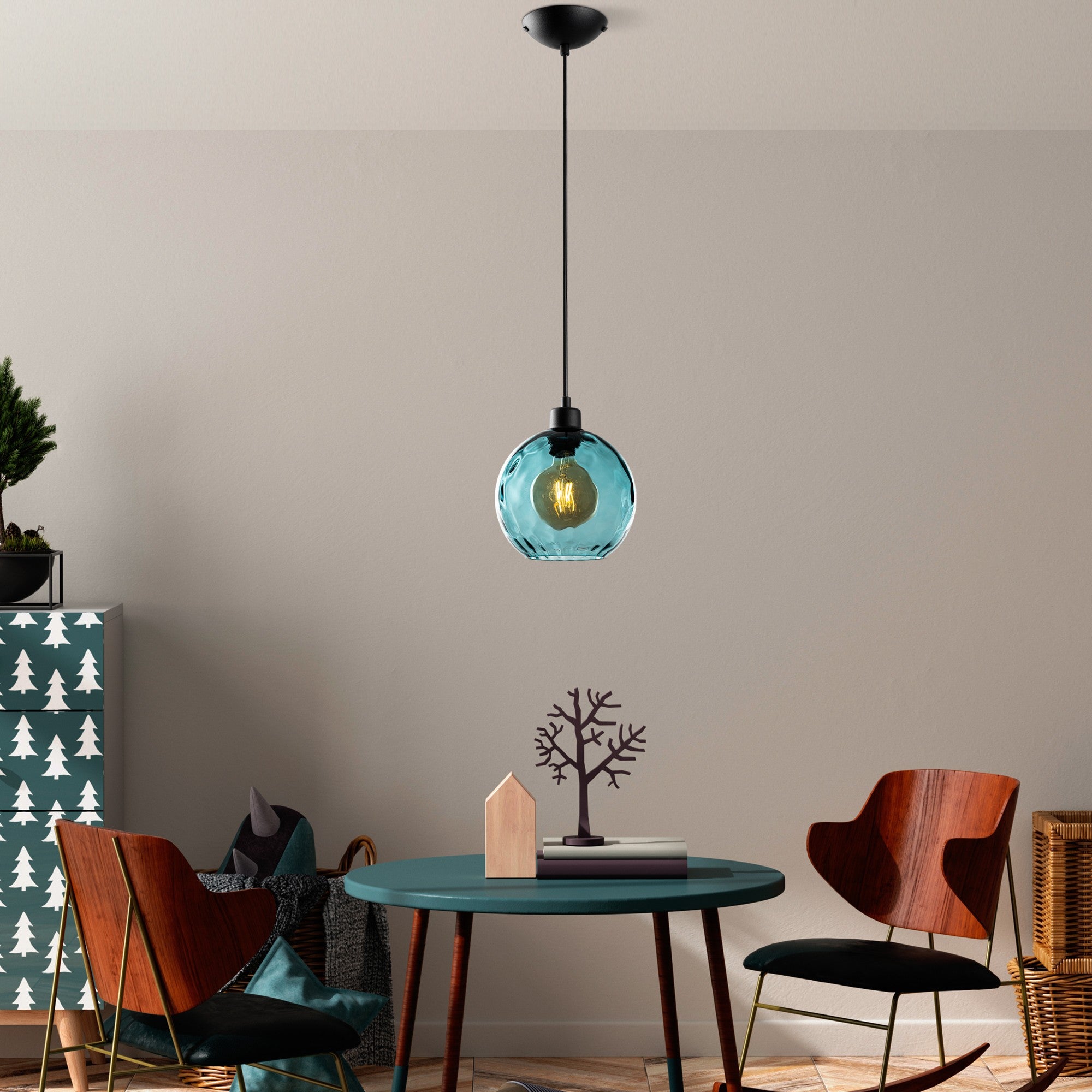 Candeeiro de Teto  - Benek - Azul