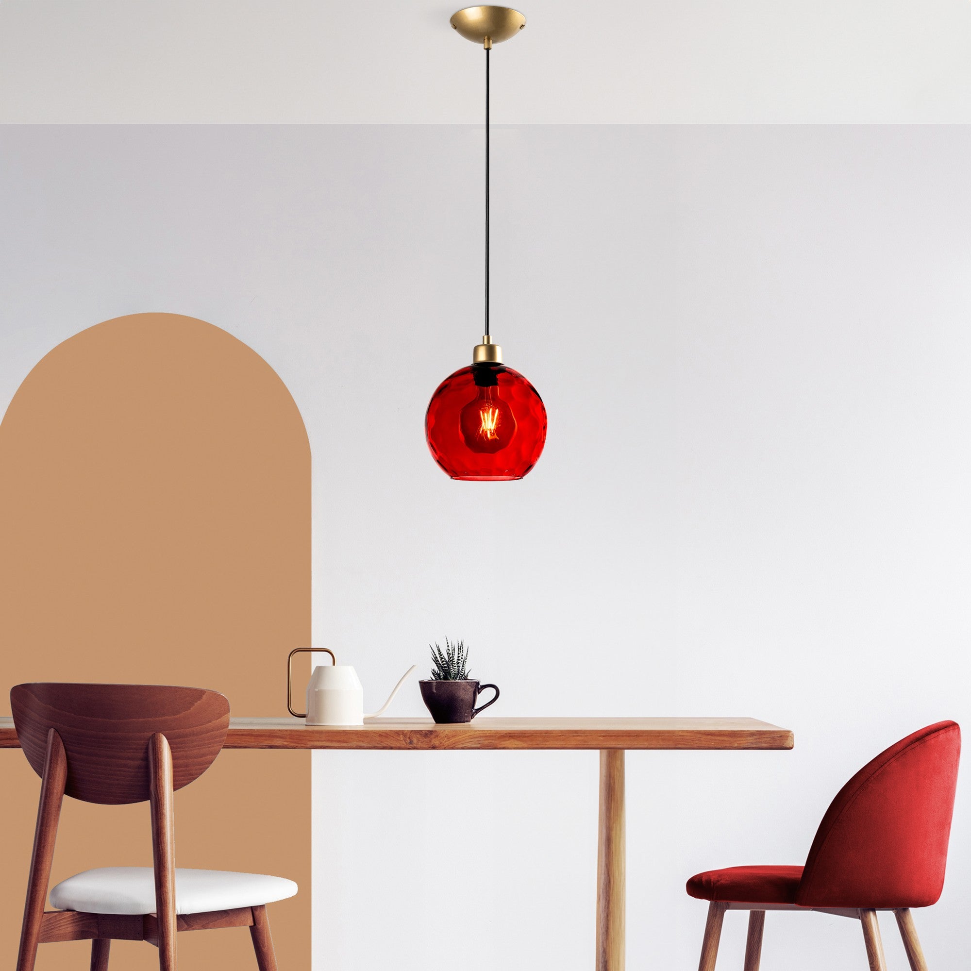 Candeeiro de Teto  - Benek - Vermelho