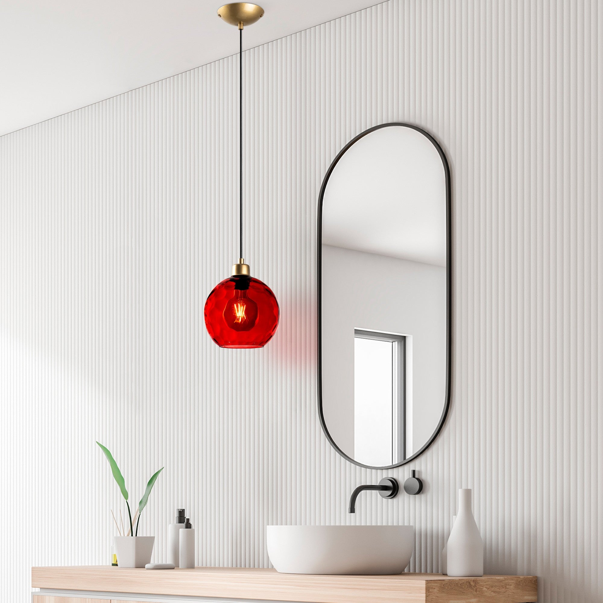 Candeeiro de Teto  - Benek - Vermelho