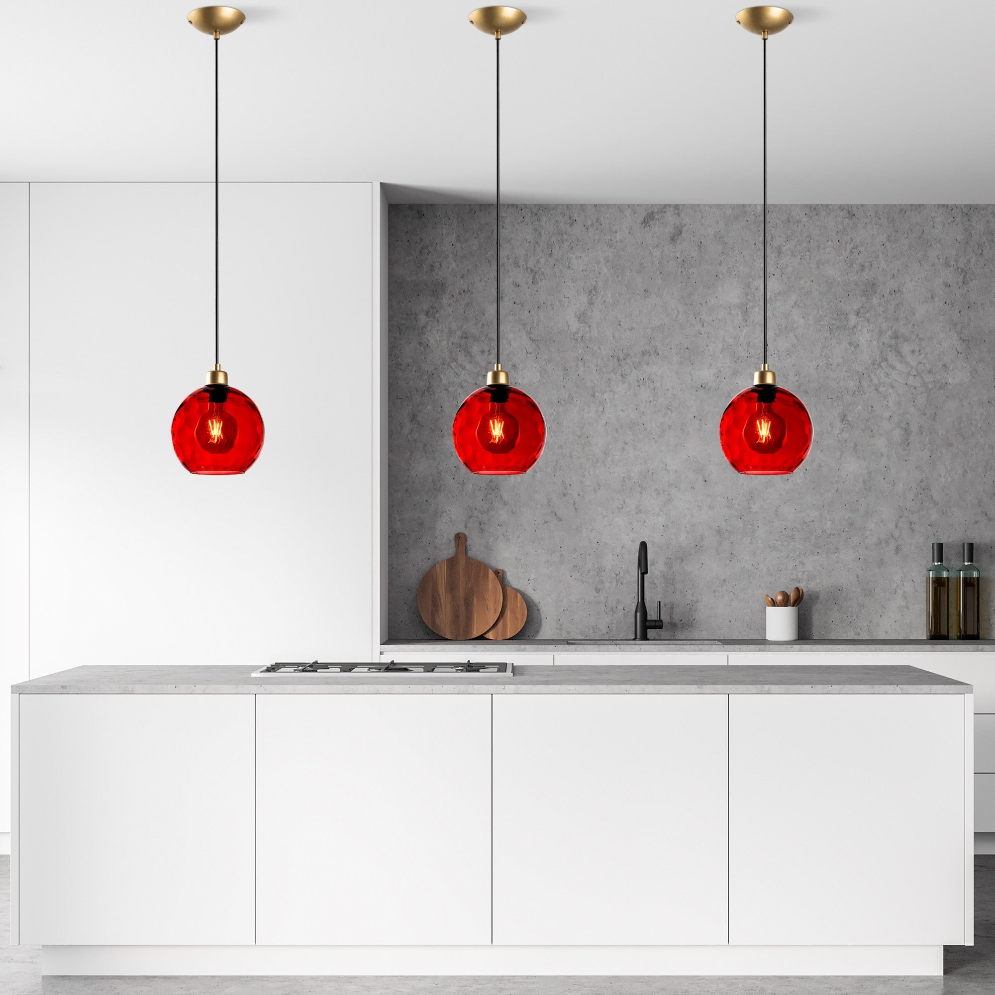 Candeeiro de Teto  - Benek - Vermelho