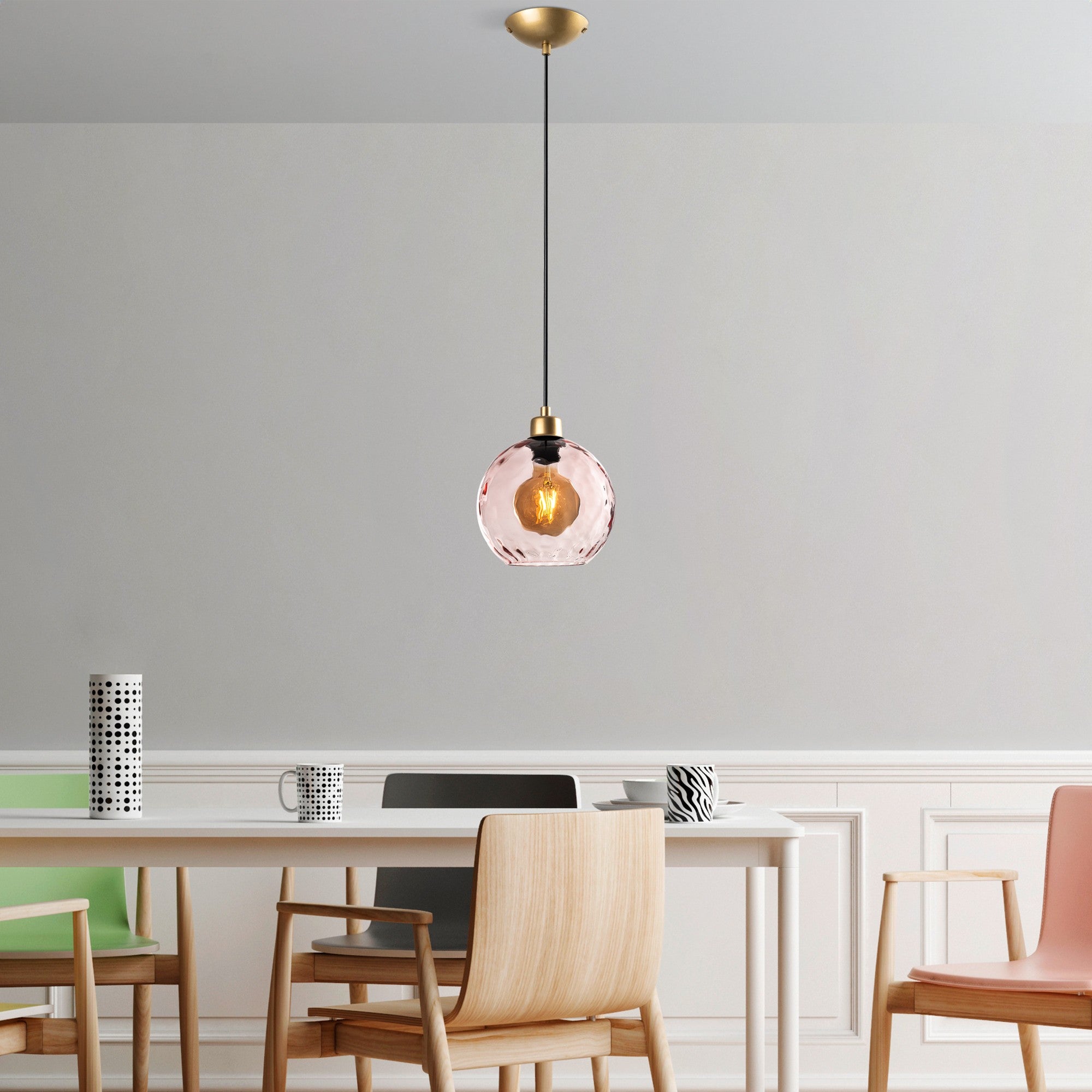 Candeeiro de Teto  - Benek - Rosa