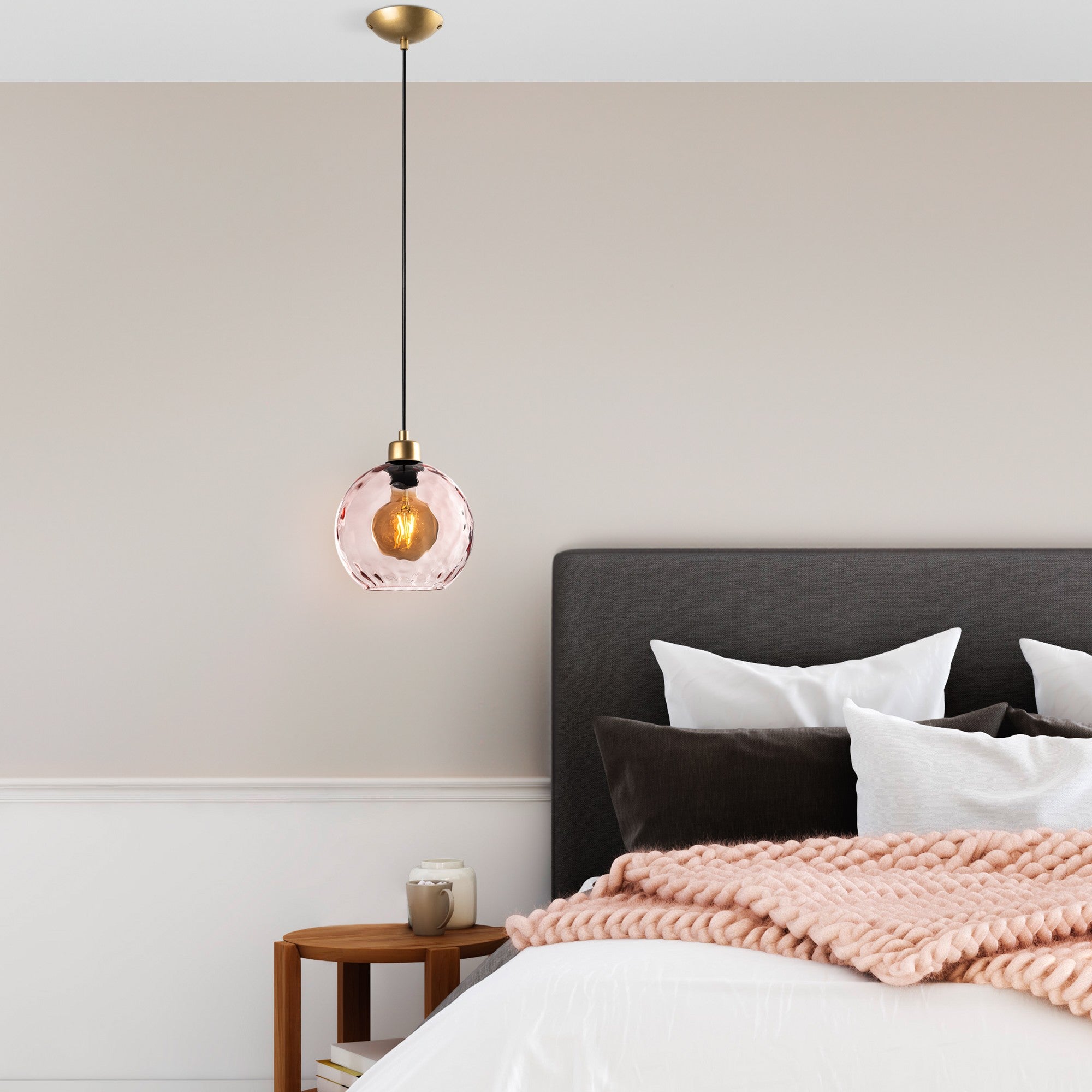 Candeeiro de Teto  - Benek - Rosa