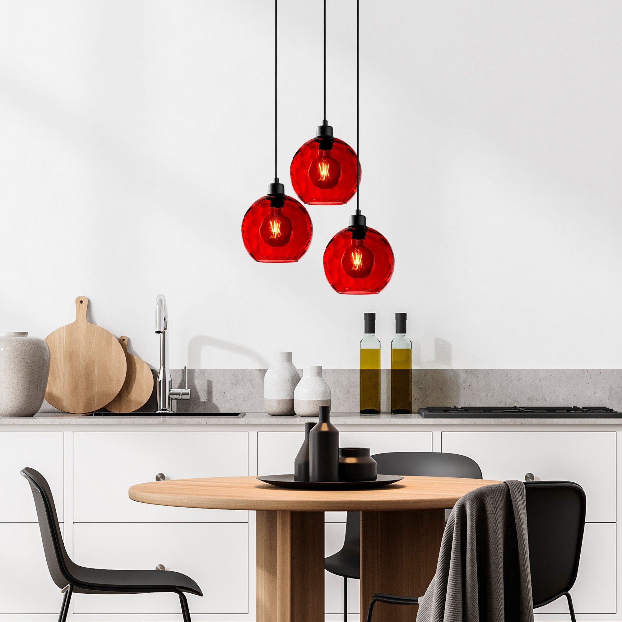 Candeeiro de Teto  - Benek - Vermelho