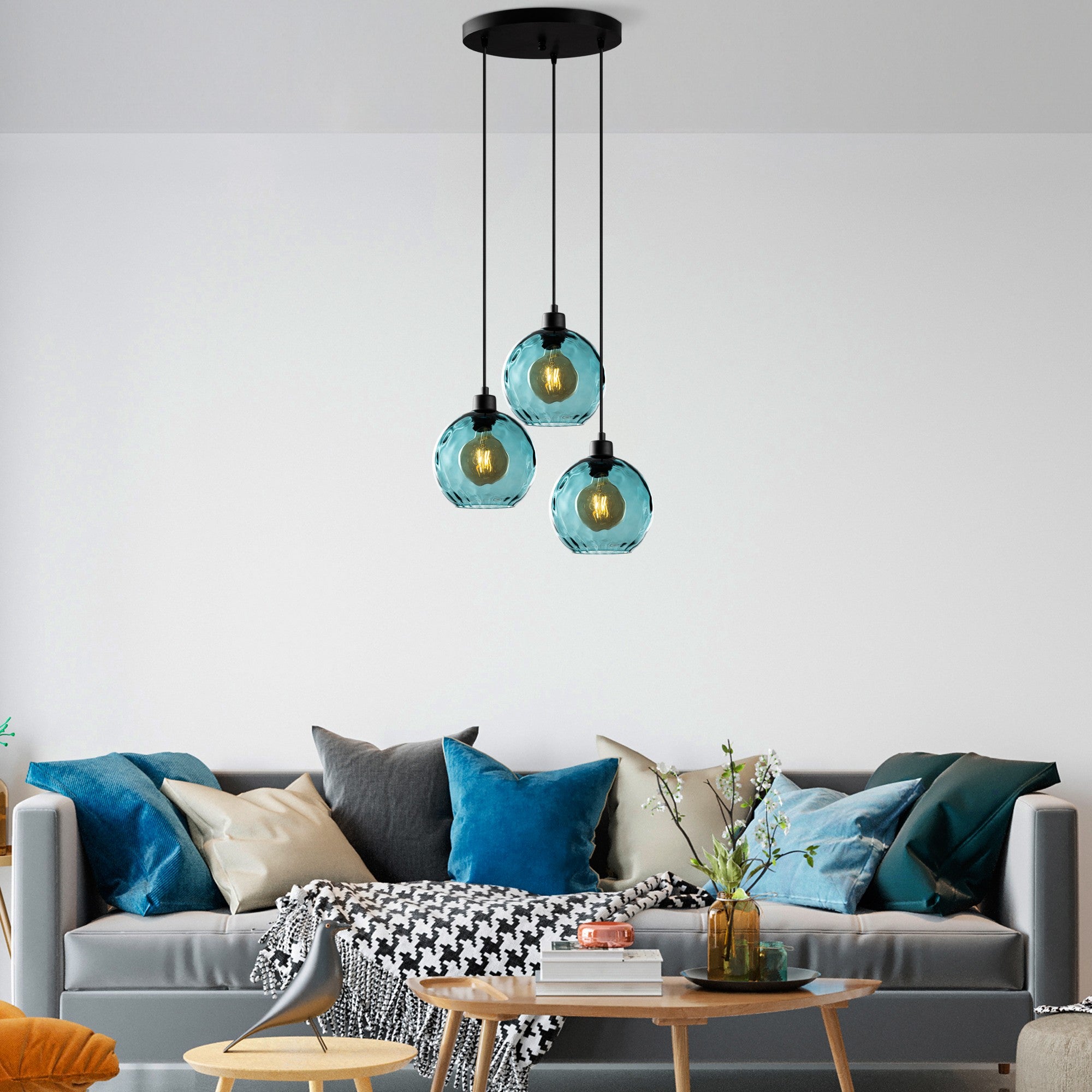 Candeeiro de Teto  - Benek - Azul